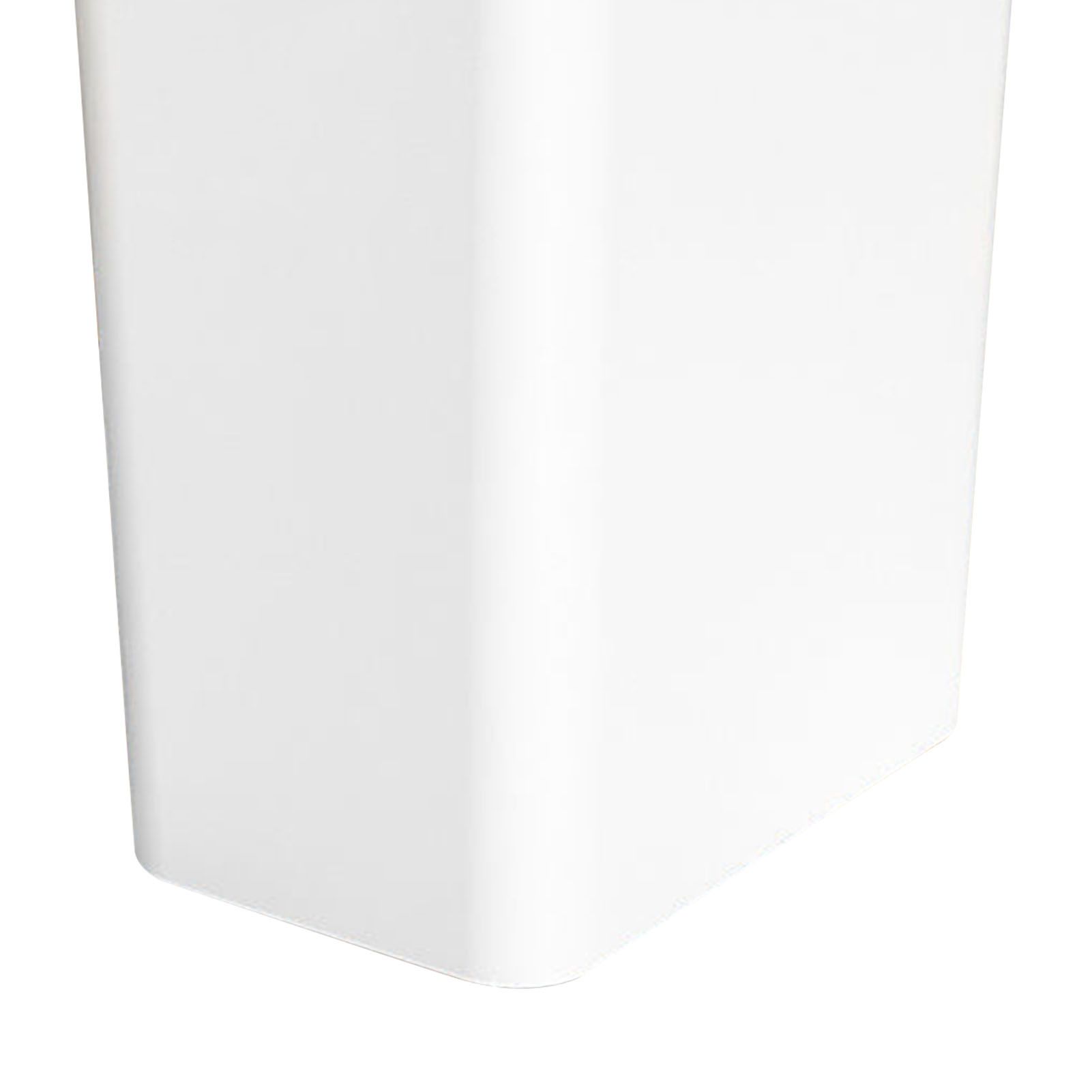 Press Type Trash Can with Cover 15L Capacity Plastic Garbage Bin for Bathroom Toilet Kitchen White - Image 8