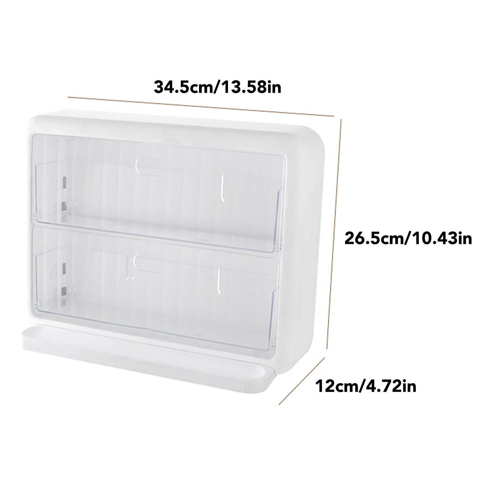 Wall Mounted Coffee Capsule Holder Clear Acrylic Compact Tea Bag Storage Rack for Office S One Layer Without Grid + One Layer with Three Compartments - Image 4