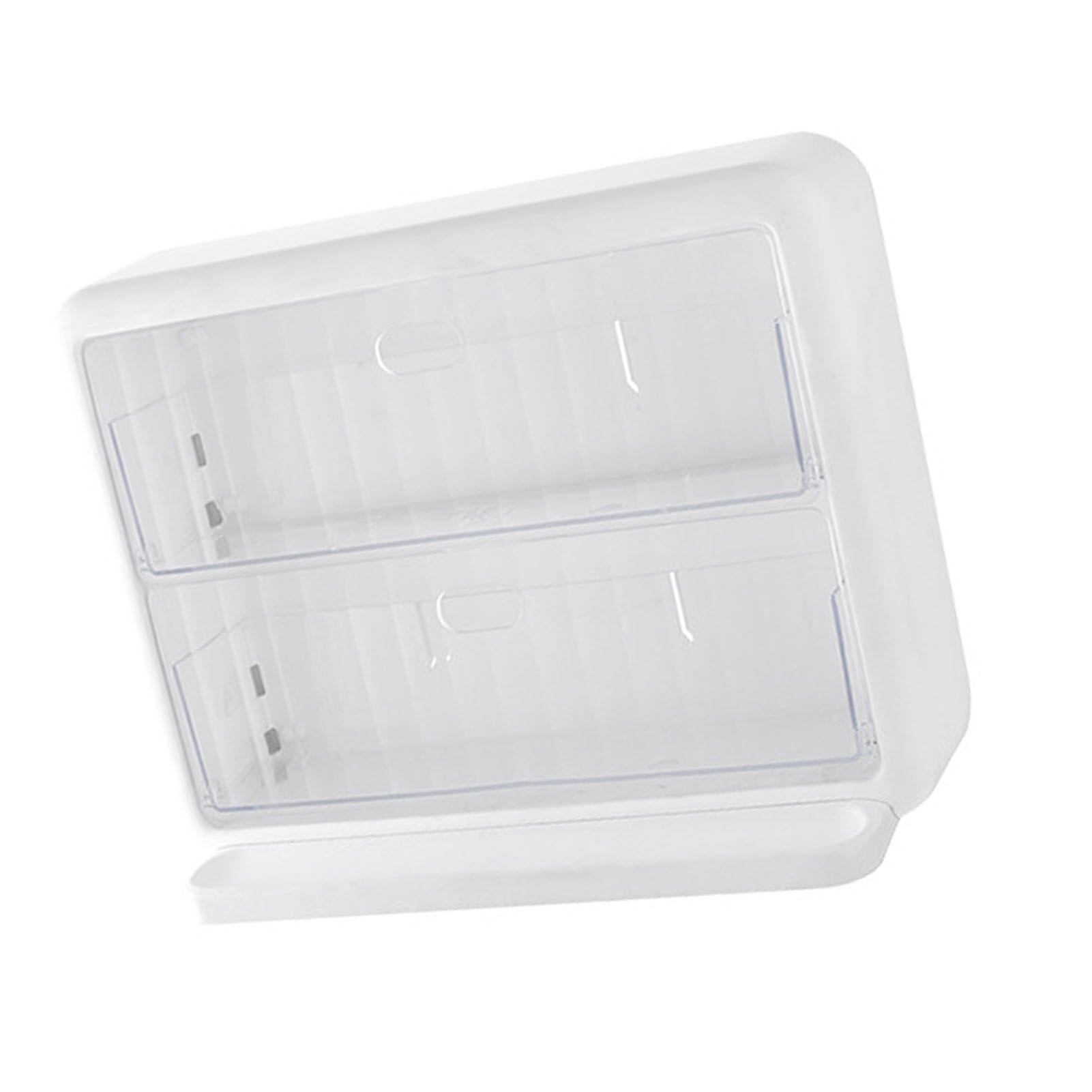 Wall Mounted Coffee Capsule Holder Clear Acrylic Compact Tea Bag Storage Rack for Office S One Layer Without Grid + One Layer with Three Compartments - Image 7