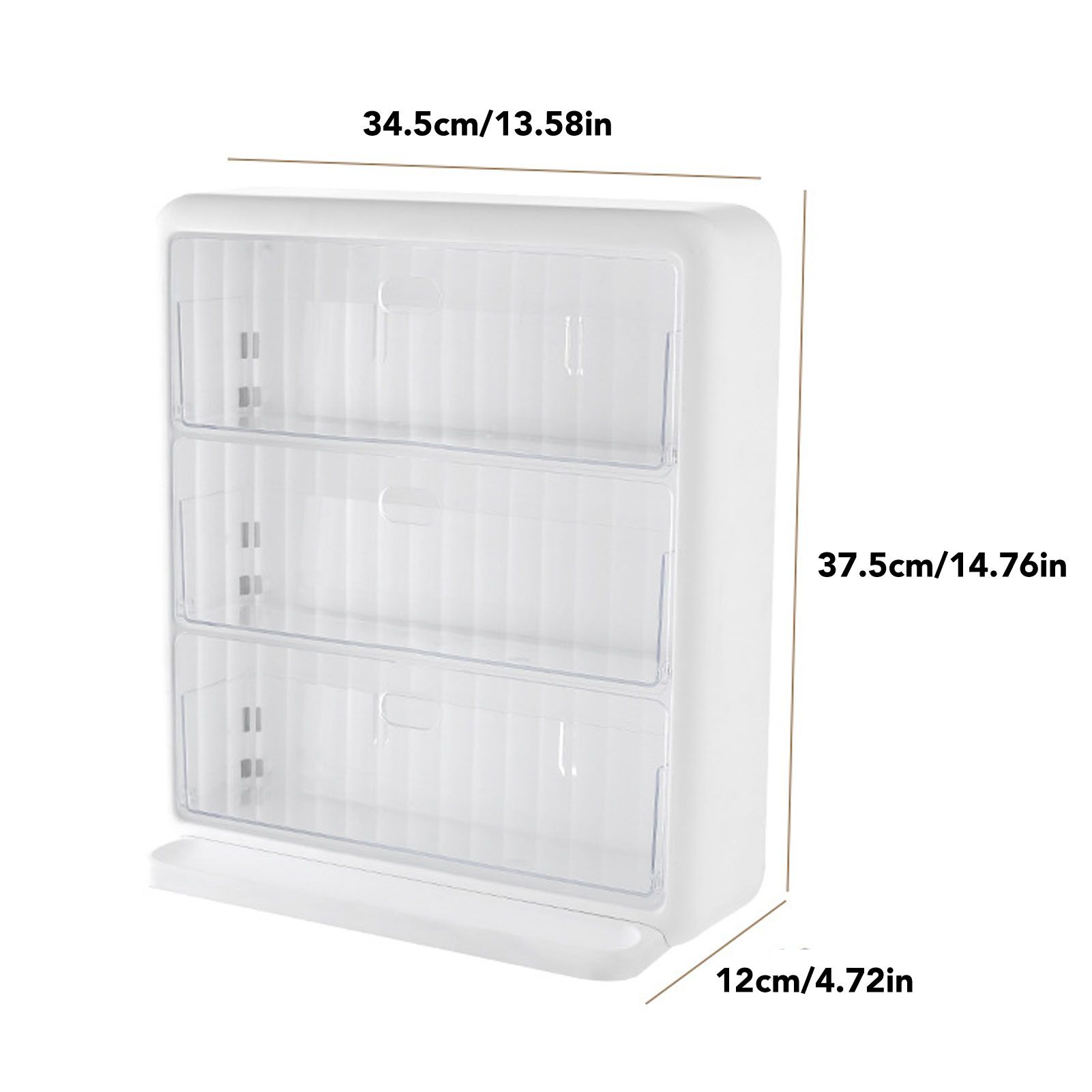 Wall Mounted Coffee Capsule Holder Clear Acrylic Compact Tea Bag Storage Rack for Office L Two Layer Without Grids + One Layer with Three Compartments - Image 2