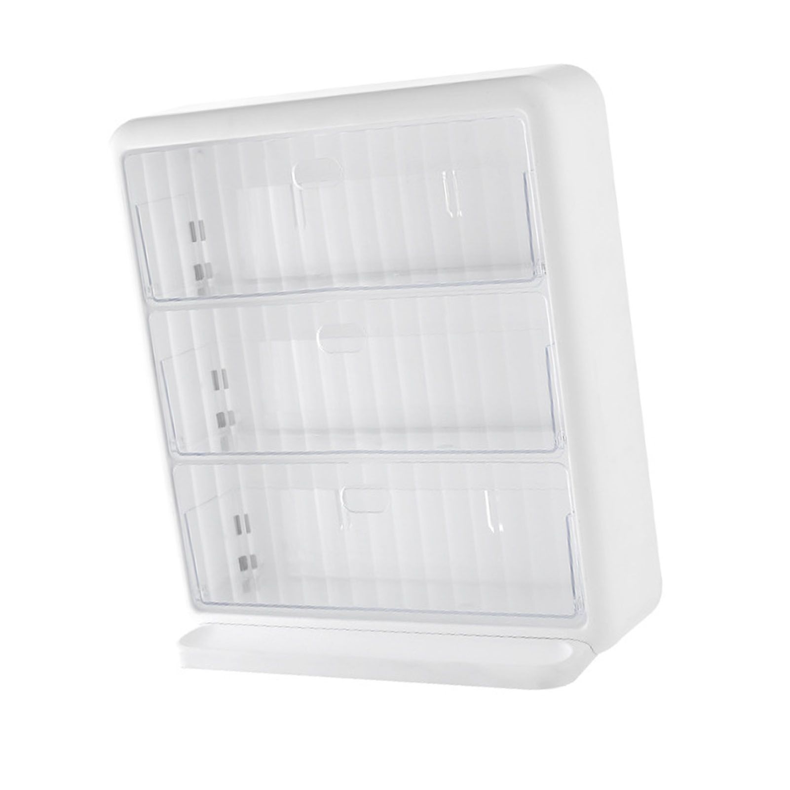 Wall Mounted Coffee Capsule Holder Clear Acrylic Compact Tea Bag Storage Rack for Office L Two Layer Without Grids + One Layer with Three Compartments - Image 7