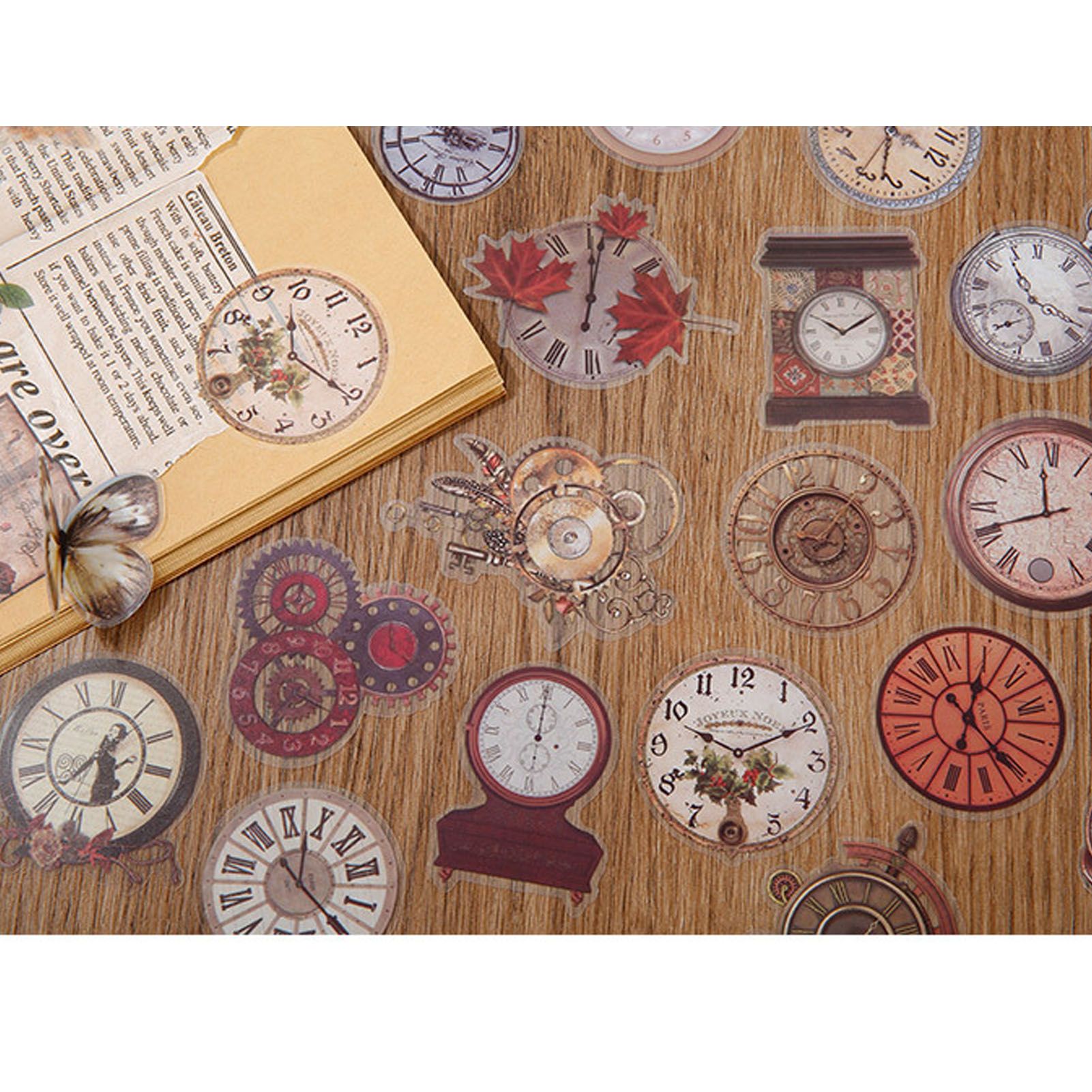 40pcs Vintage Romantic Stickers Quicksand Series PET Delicate Patterns Nostalgic Decals for Diary Notebook Clock - Image 3