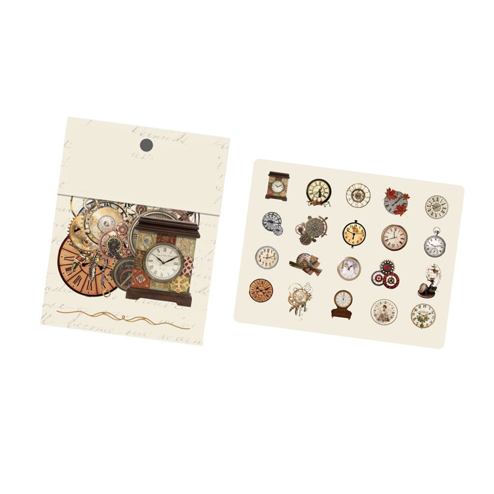 40pcs Vintage Romantic Stickers Quicksand Series PET Delicate Patterns Nostalgic Decals for Diary Notebook Clock - Image 4