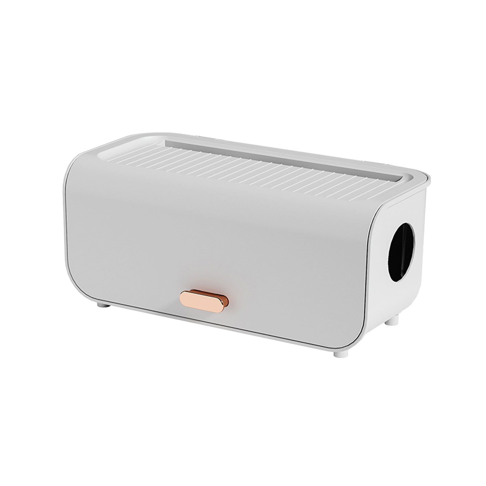 Cable Management Box Plastic Easy Assemble Safety Protection Cord Organizer Box for Power Strips Chargers Adapters Wires White - Image 4