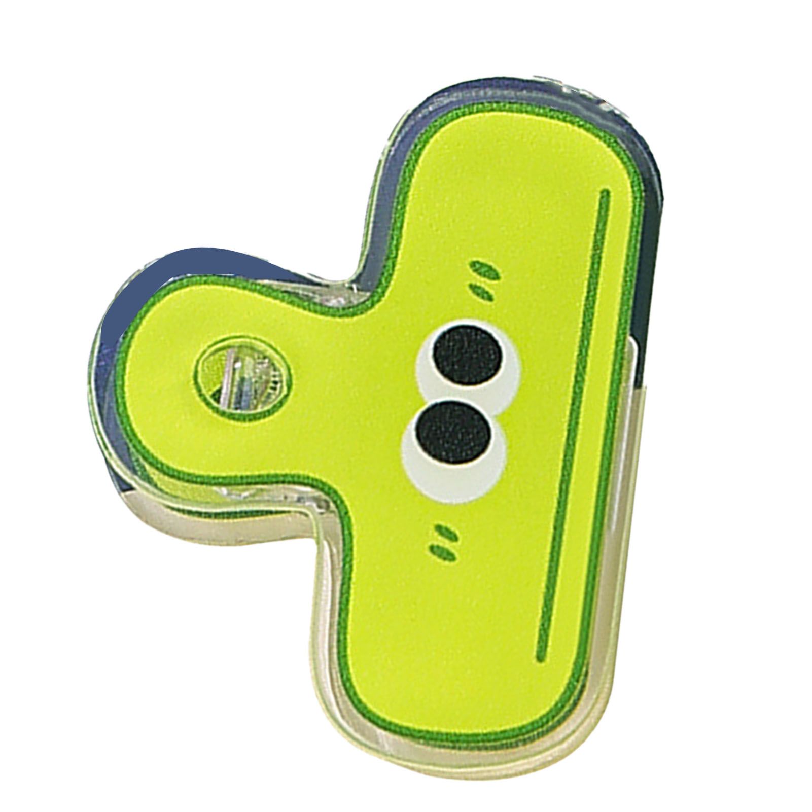 Stationery Clip Plastic Cute Cartoon Double Sided Multifunctional Long Tail Document Clamps For Office Supplies Binder Paper Green Expression - Image 2