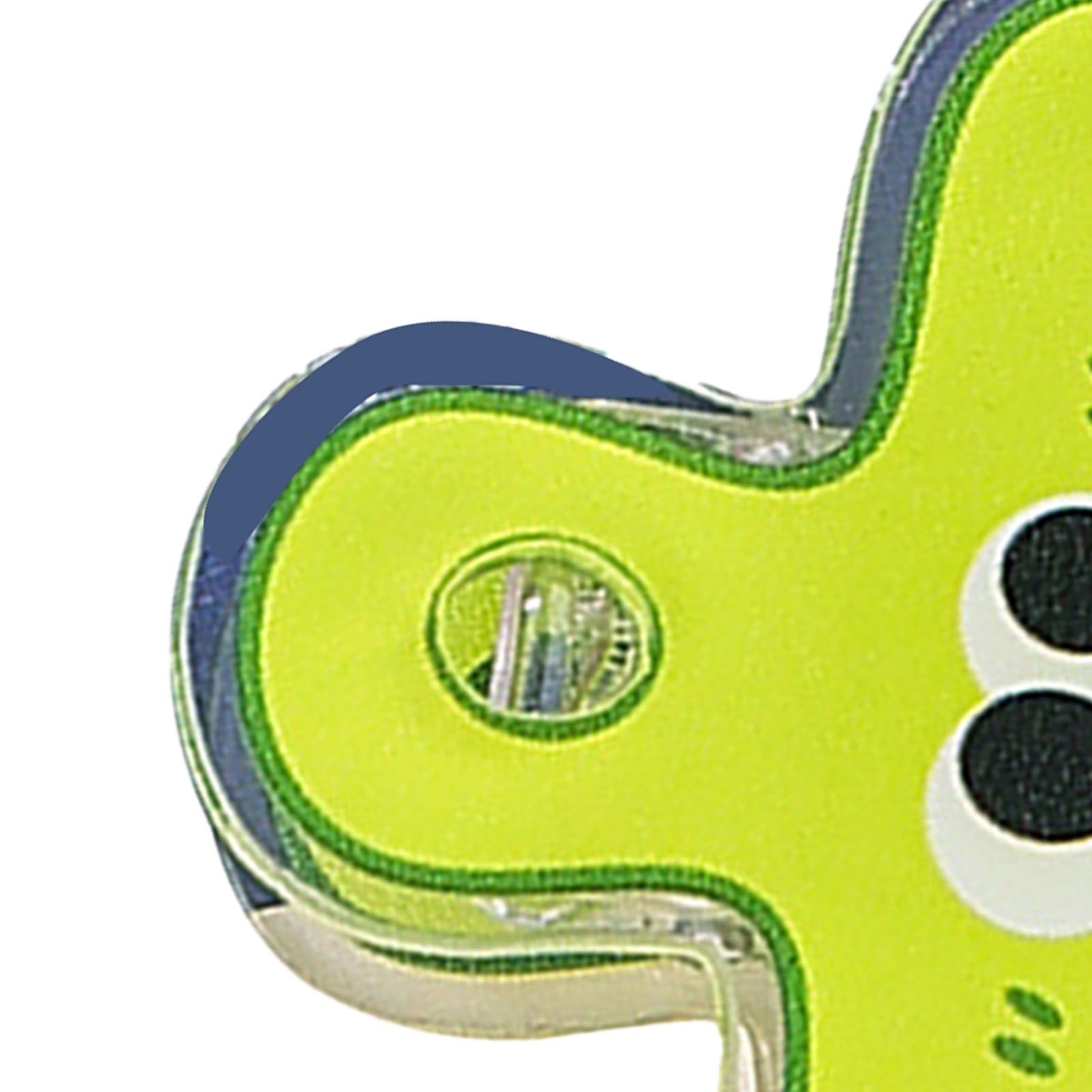 Stationery Clip Plastic Cute Cartoon Double Sided Multifunctional Long Tail Document Clamps For Office Supplies Binder Paper Green Expression - Image 7