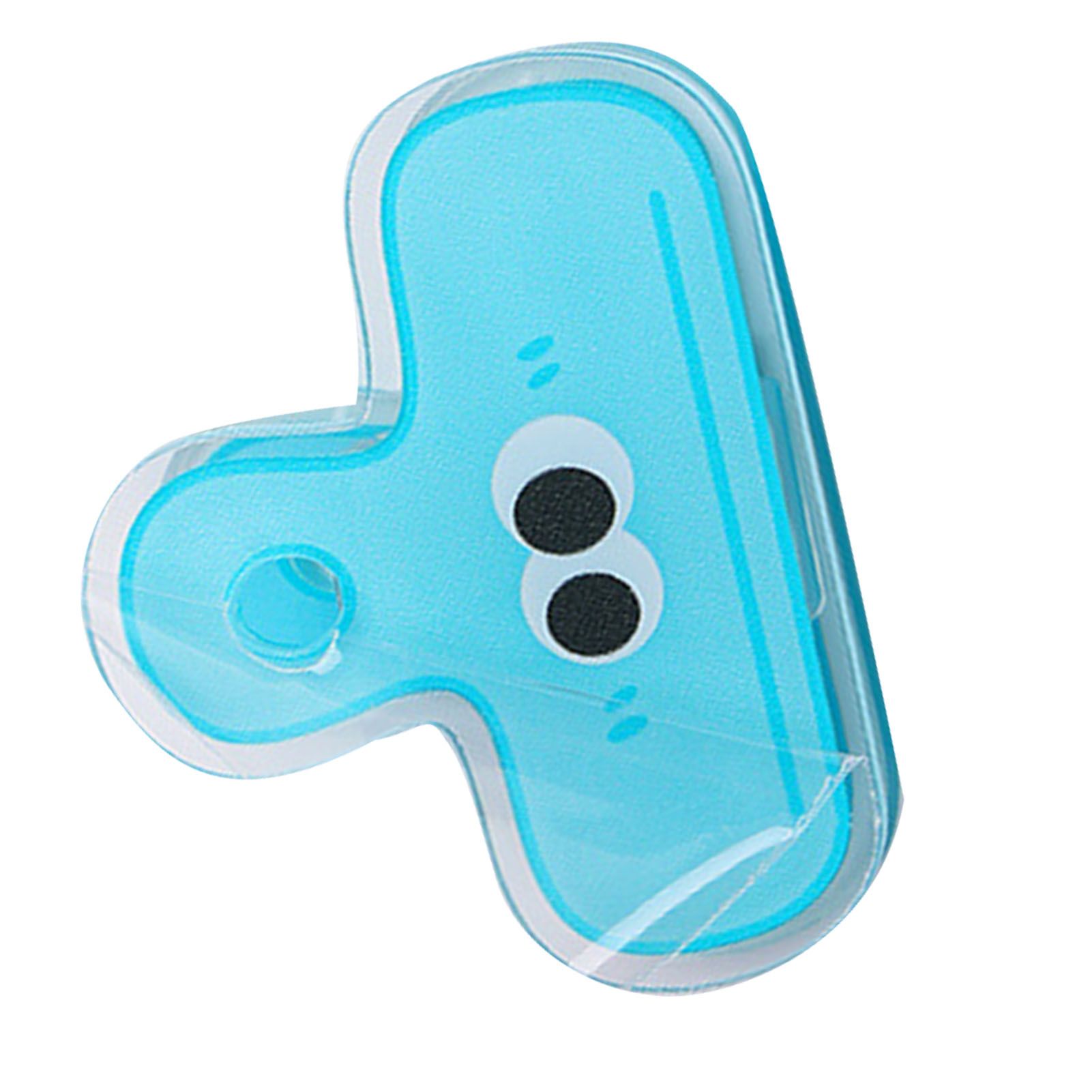Stationery Clip Plastic Cute Cartoon Double Sided Multifunctional Long Tail Document Clamps For Office Supplies Binder Paper Blue Expression - Image 4
