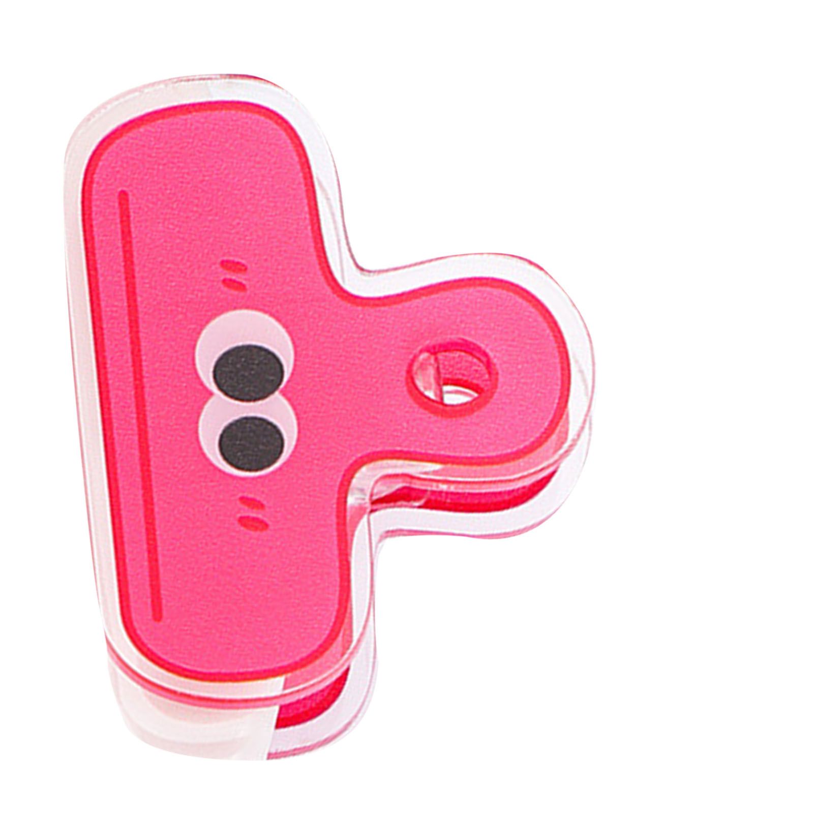 Stationery Clip Plastic Cute Cartoon Double Sided Multifunctional Long Tail Document Clamps For Office Supplies Binder Paper Red Expression - Image 4