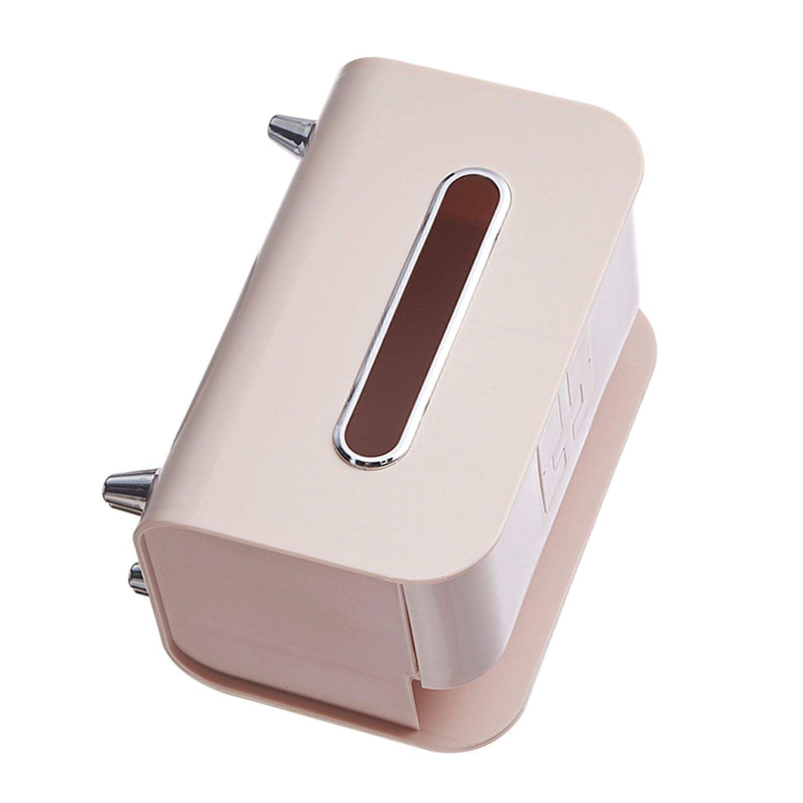 Desktop Tissue Box Multifunction Tissue Storage Dispenser with Phone Holder Remote Control Organizer Pink - Image 4