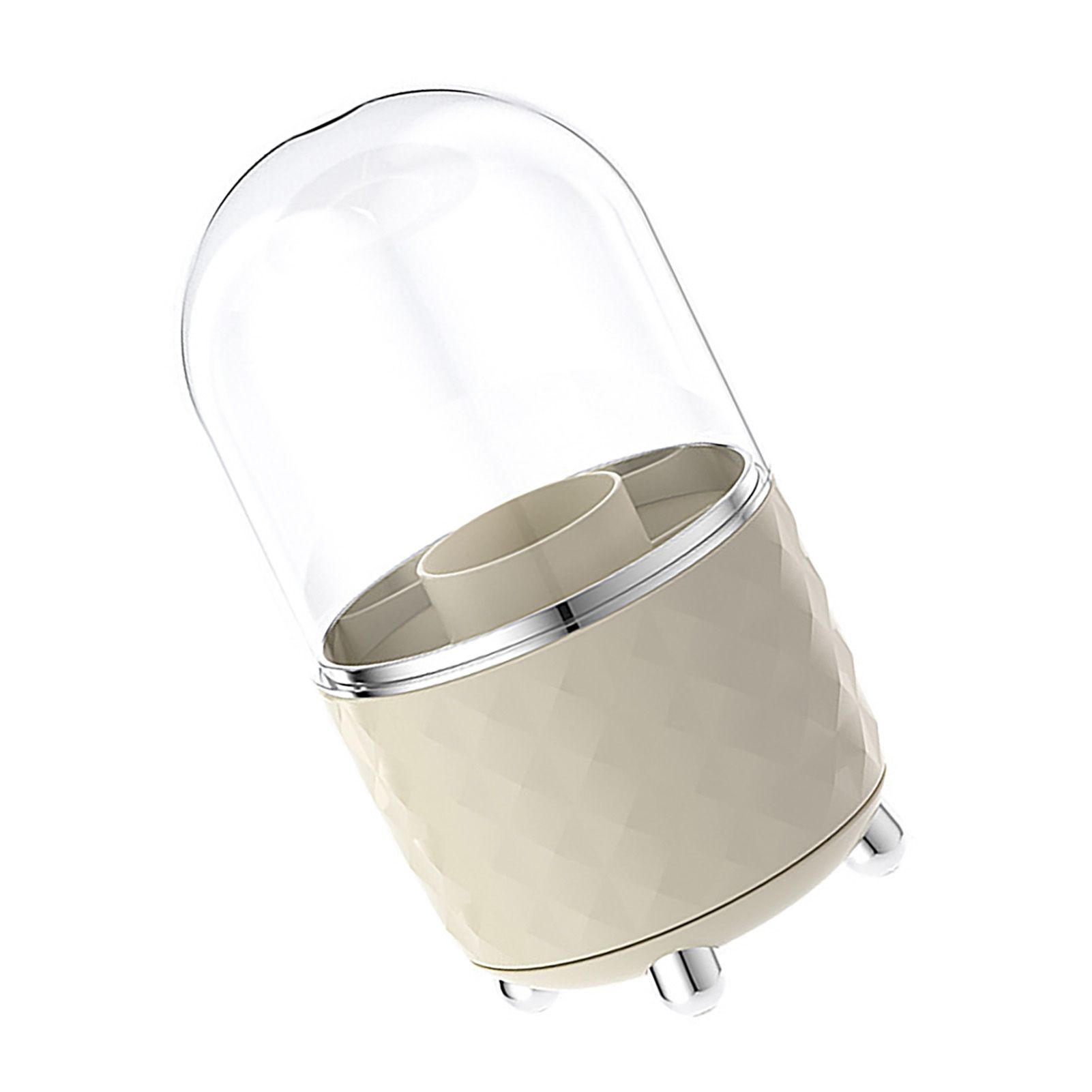 Rotating Pen Holder Desktop Makeup Brush Storage Organizer Plastic Home Decoration for Cosmetics Pencil White - Image 3