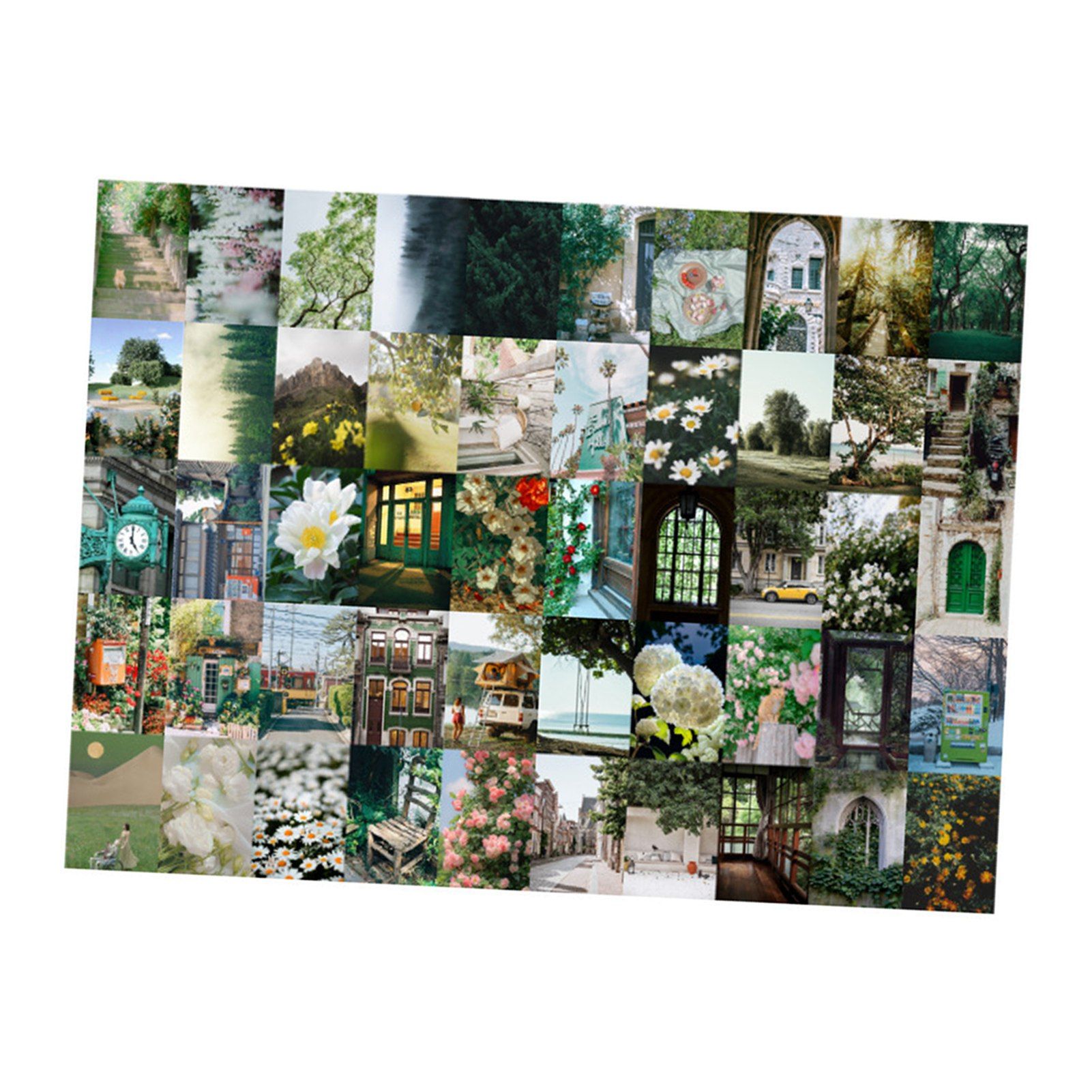 50PCS Nature Landscape Stickers Decorative Aesthetic Travel Scenery Scrapbooking Stickers for DIY Planner Journal Notebook Laptops Luggages Green - Image 2
