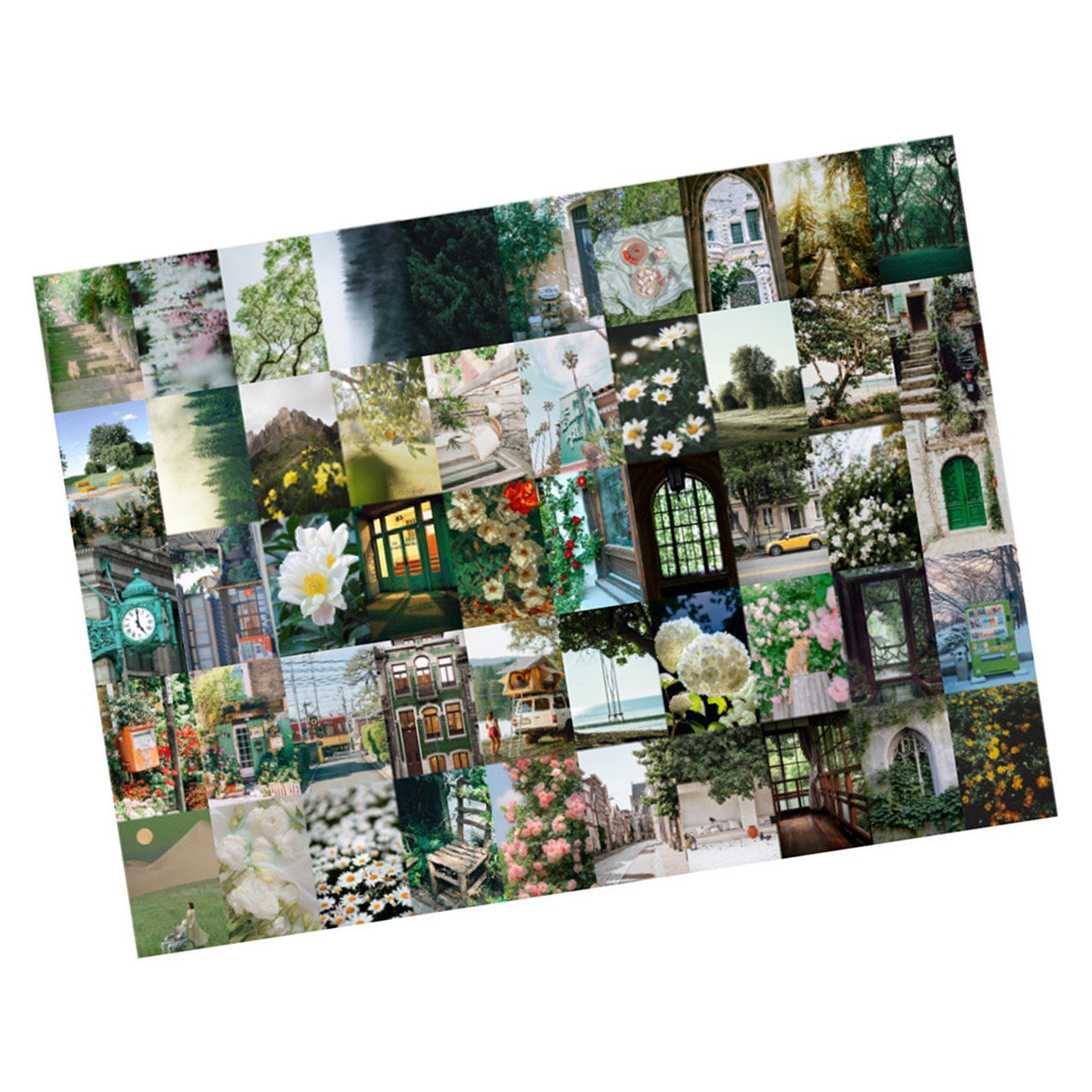 50PCS Nature Landscape Stickers Decorative Aesthetic Travel Scenery Scrapbooking Stickers for DIY Planner Journal Notebook Laptops Luggages Green - Image 4