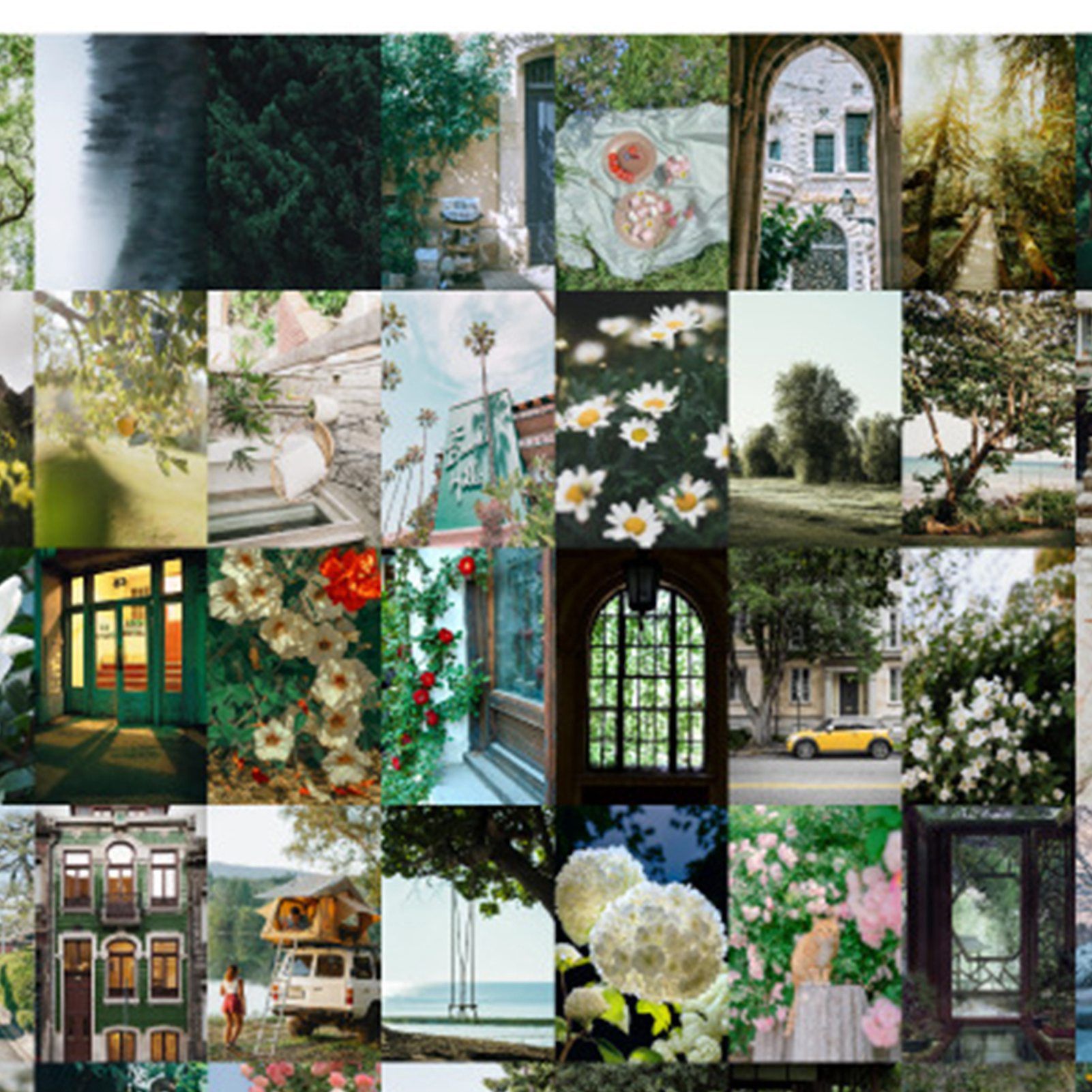 50PCS Nature Landscape Stickers Decorative Aesthetic Travel Scenery Scrapbooking Stickers for DIY Planner Journal Notebook Laptops Luggages Green - Image 7