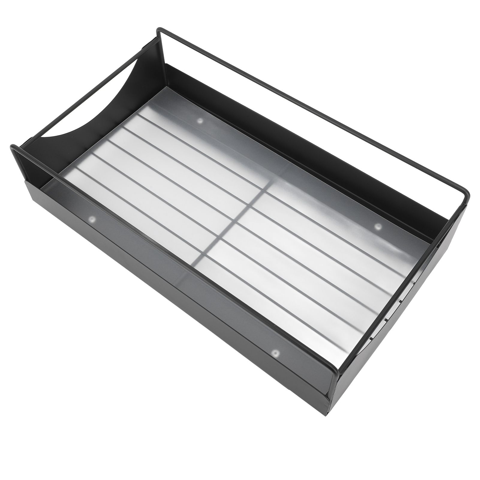 Pull Out Cabinet Organizer Carbon Steel Smooth Sliding Silent Slide Out Pantry Shelves for Bathroom Wardrobe Black M 227x401x85mm - Image 6