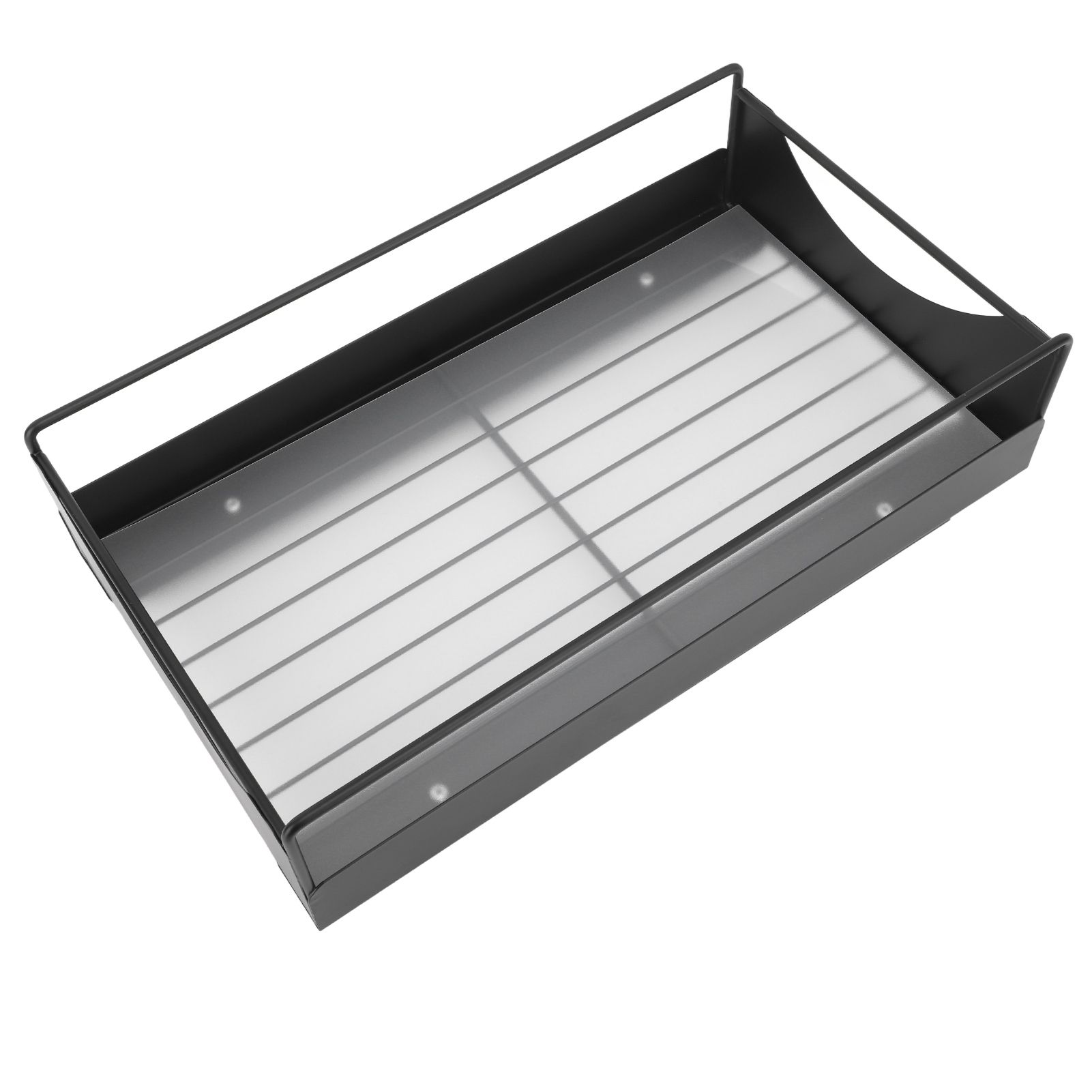 Pull Out Cabinet Organizer Carbon Steel Smooth Sliding Silent Slide Out Pantry Shelves for Bathroom Wardrobe Black M 227x401x85mm - Image 7