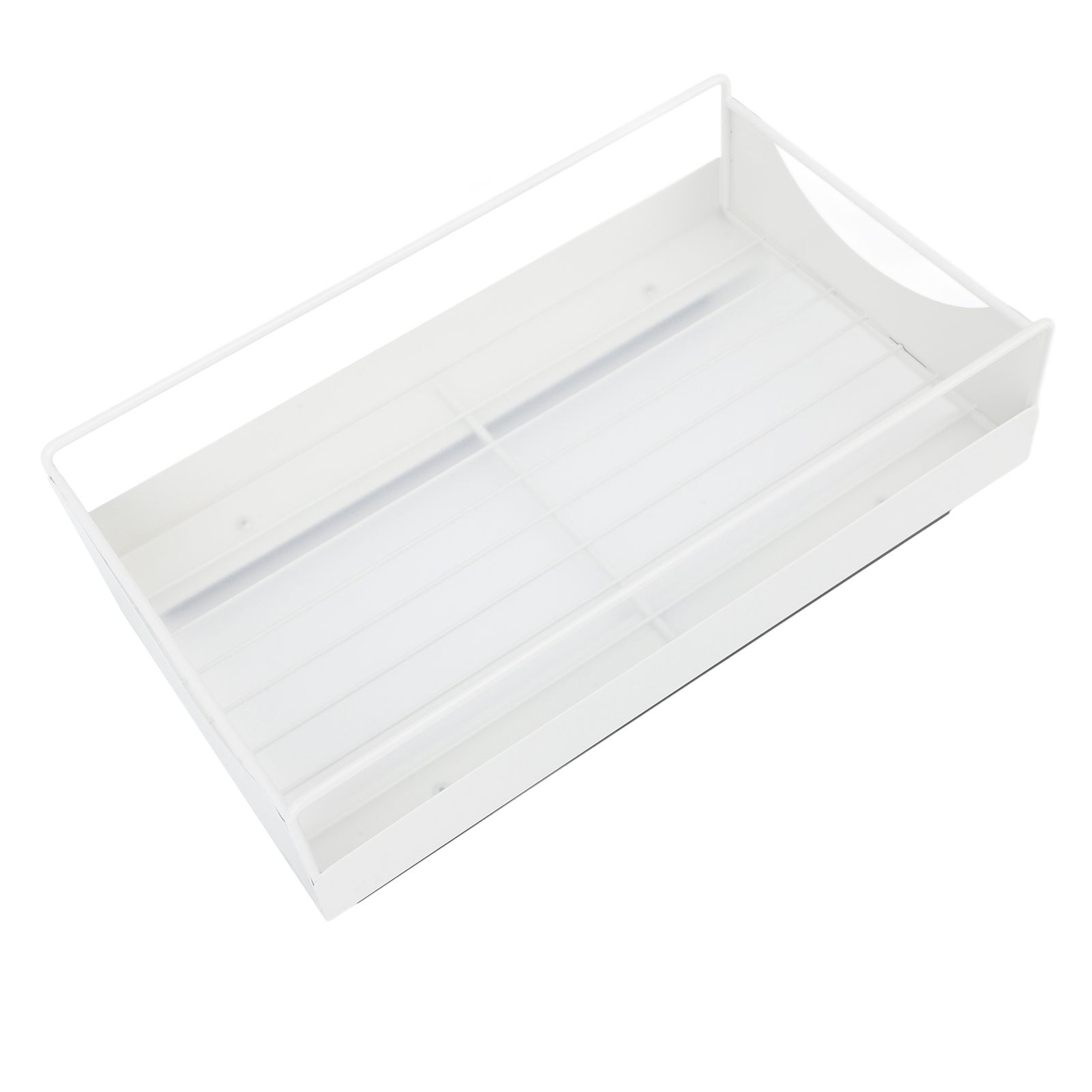 Pull Out Cabinet Organizer Carbon Steel Smooth Sliding Silent Slide Out Pantry Shelves for Bathroom Wardrobe White M 227x401x85mm - Image 7