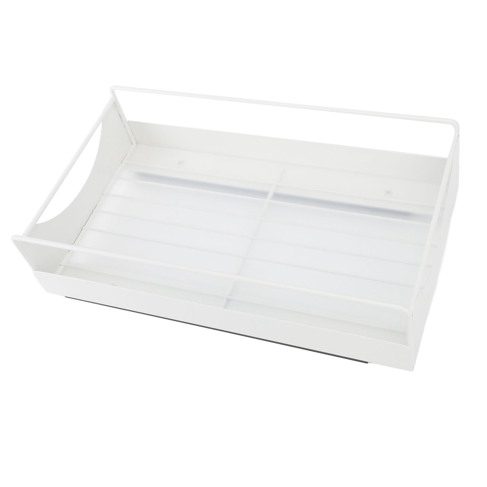 Pull Out Cabinet Organizer Carbon Steel Smooth Sliding Silent Slide Out Pantry Shelves for Bathroom Wardrobe White M 227x401x85mm - Image 8
