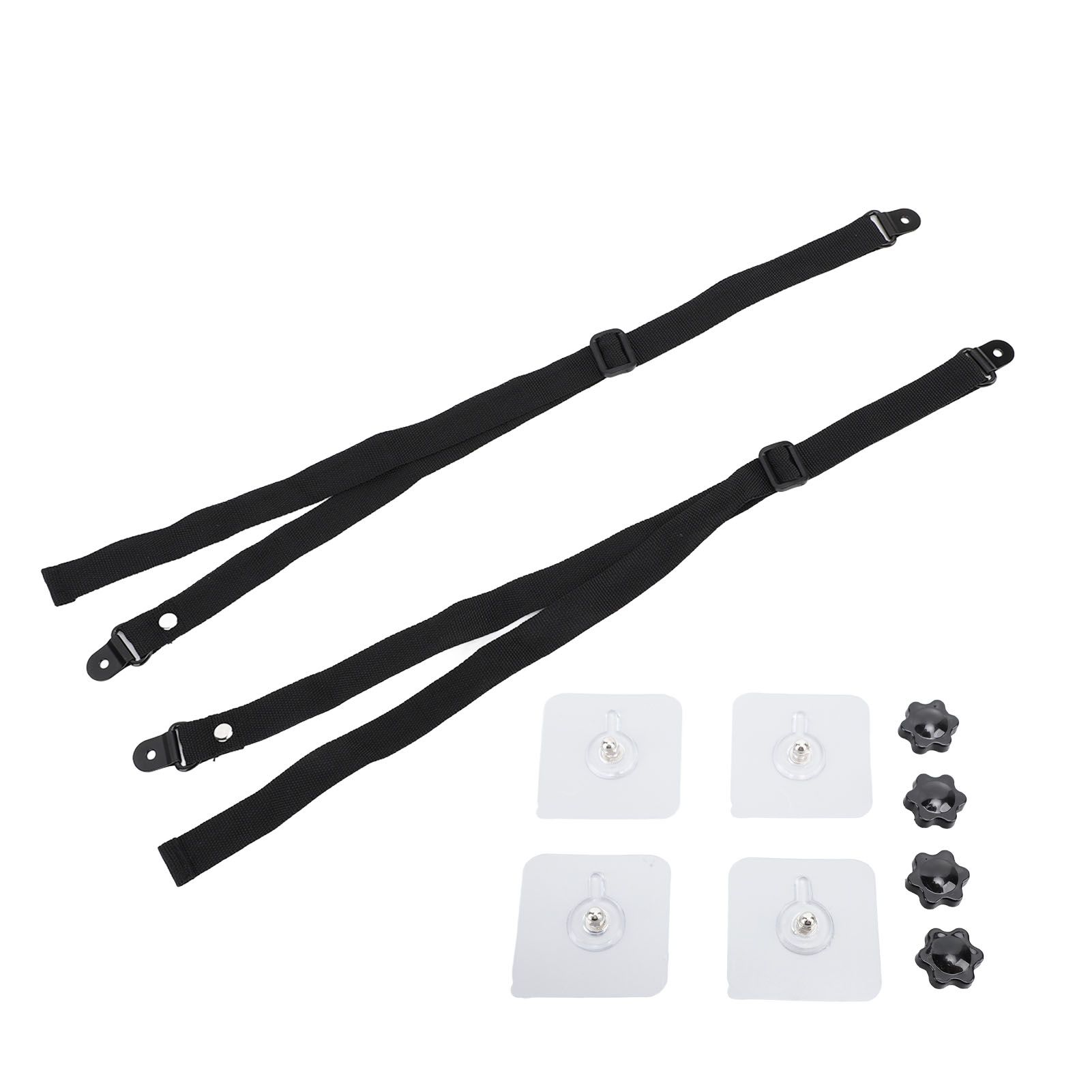 2Pcs Adjustable TV Safety Straps Adhesive Anti Tip Furniture Anchors for Baby Proofing Flat Screens Fix to Wall Cabinet Stand Desk - Image 2