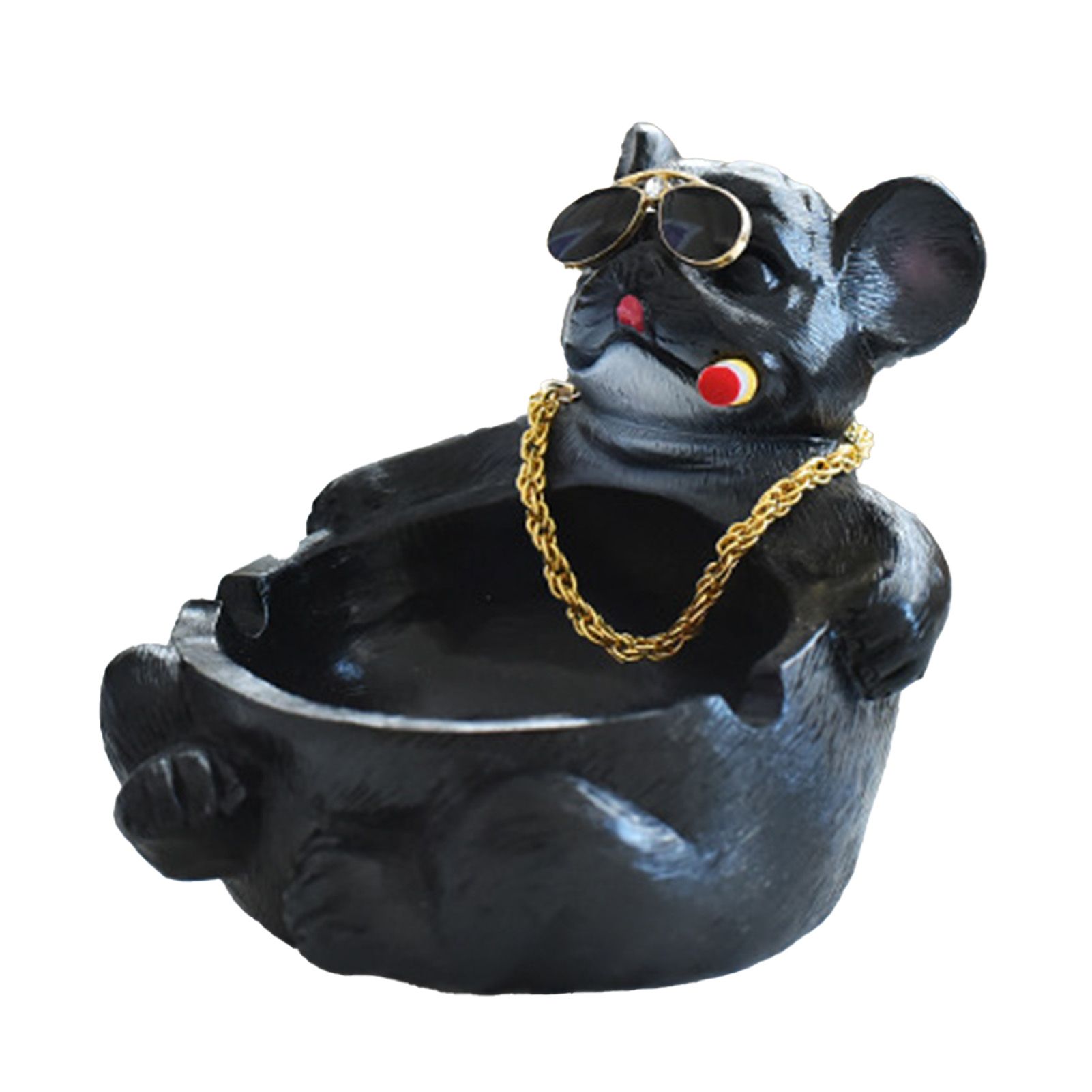 Cartoon Animal Ashtray Household Innovative Decorative Bully Dog Ashtray for Living Room Black - Image 2