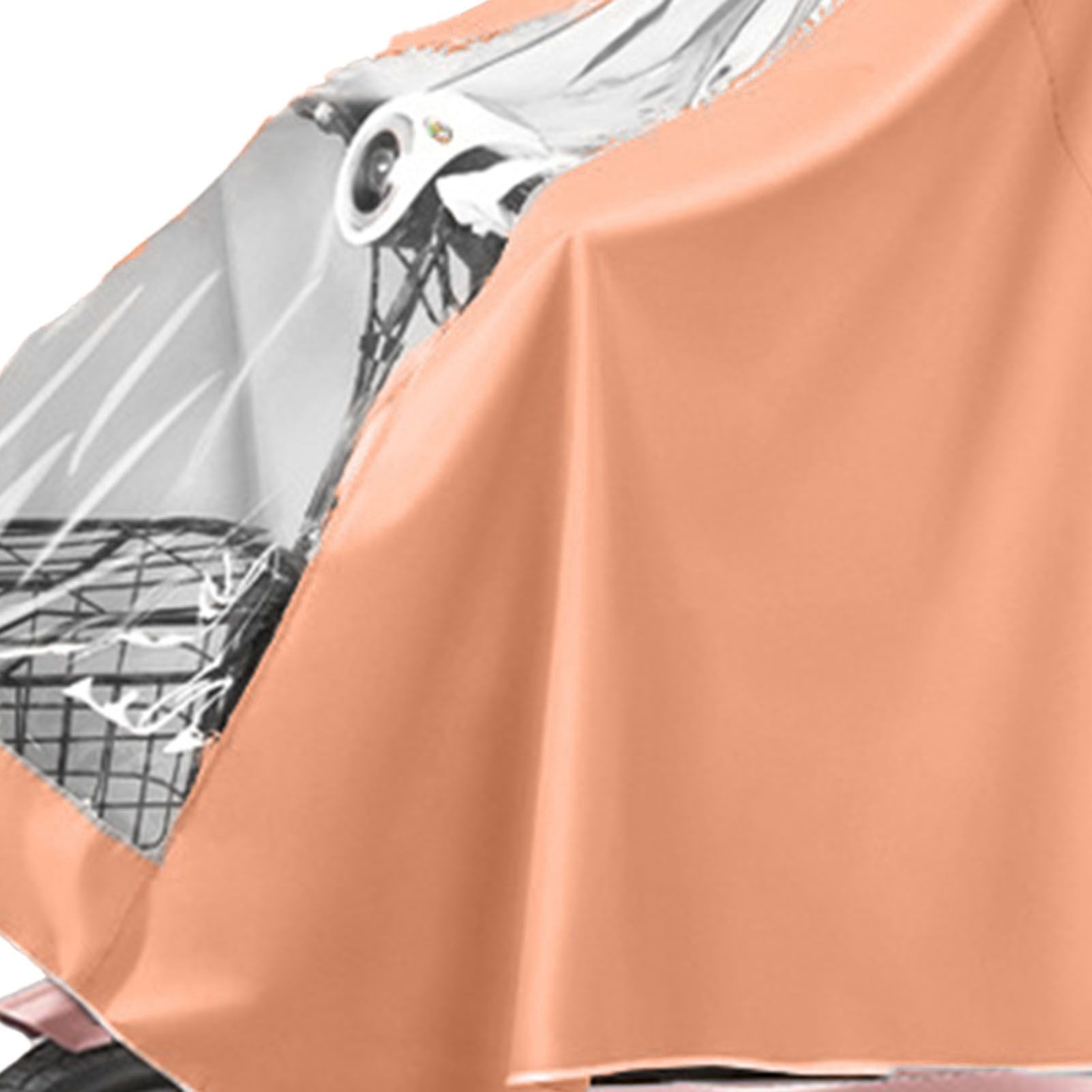 Electric Motorcycle Rain Cape Extended Full Body with Helmet Rainstorm Proof for Mobility Scooter Bicycle Cycling Orange XXXXL - Image 8