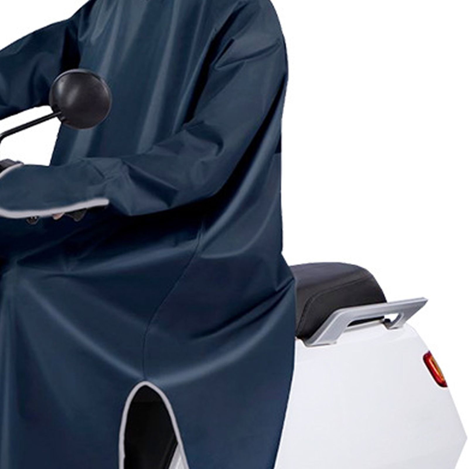 Electric Bike Raincoat Enlarged Protection Oxford Cloth Adults Sleeve Rain Poncho for Cycling Navy Blue 5XL - Image 8