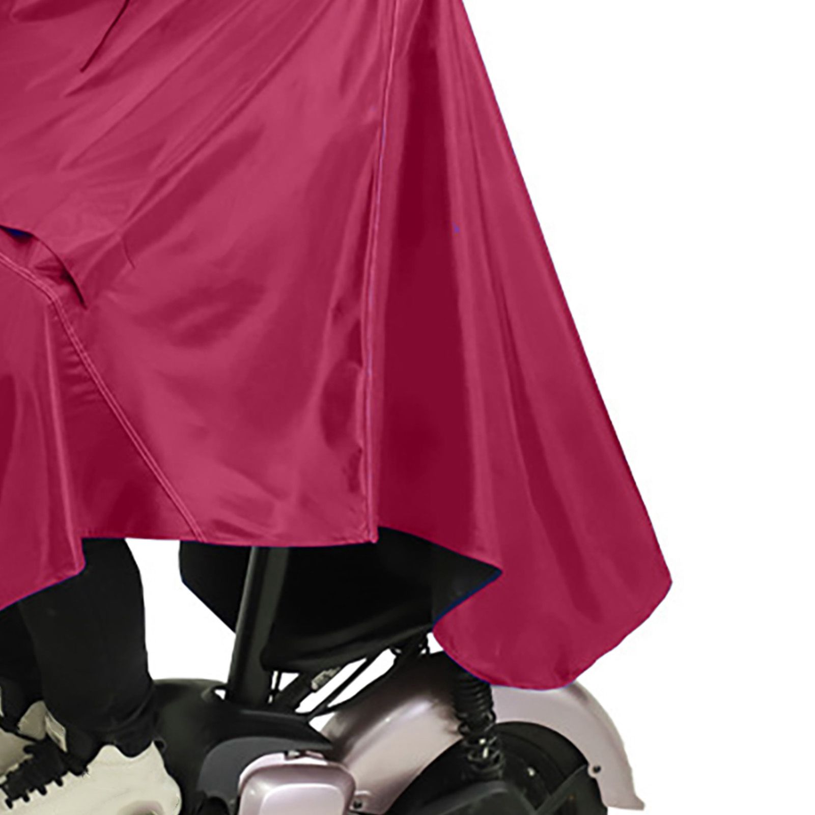 Motorcycle Rain Poncho Rainstorm Protection Unisex Single Oxford Cloth Motorcycle Adult Raincoat for Electric Bike Jujube Red - Image 6