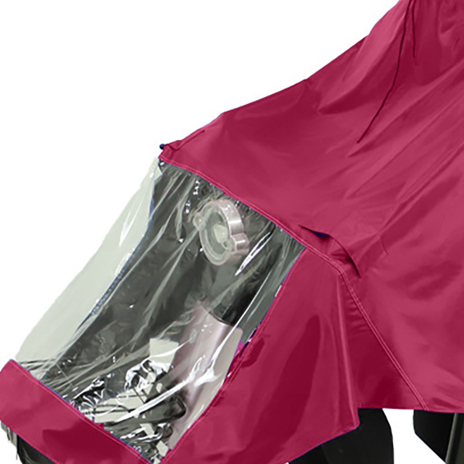 Motorcycle Rain Poncho Rainstorm Protection Unisex Single Oxford Cloth Motorcycle Adult Raincoat for Electric Bike Jujube Red - Image 8