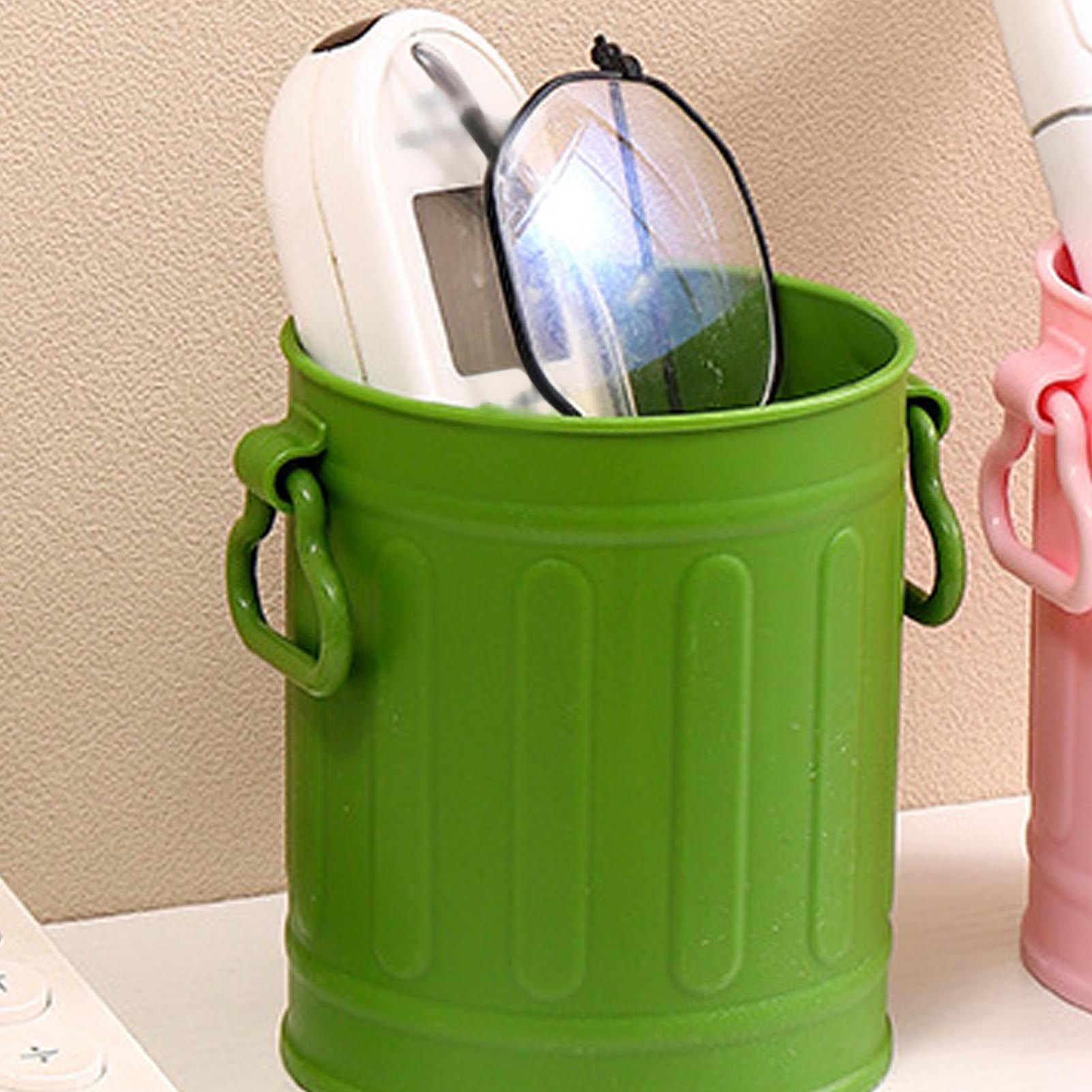 Plastic Pen Holder Cute Large Capacity Convenient Storage Pencil Container for Home School Office Green - Image 5