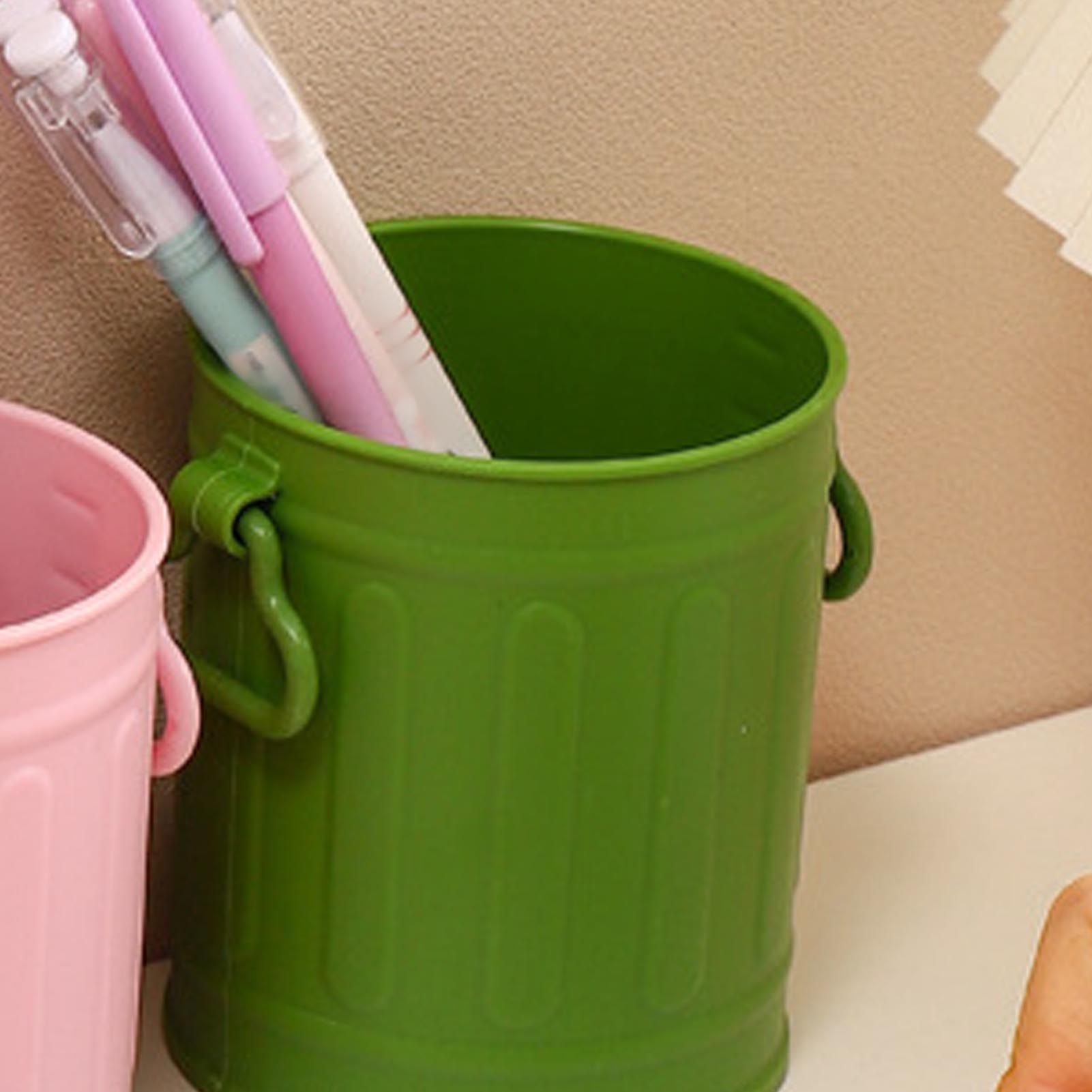 Plastic Pen Holder Cute Large Capacity Convenient Storage Pencil Container for Home School Office Green - Image 6