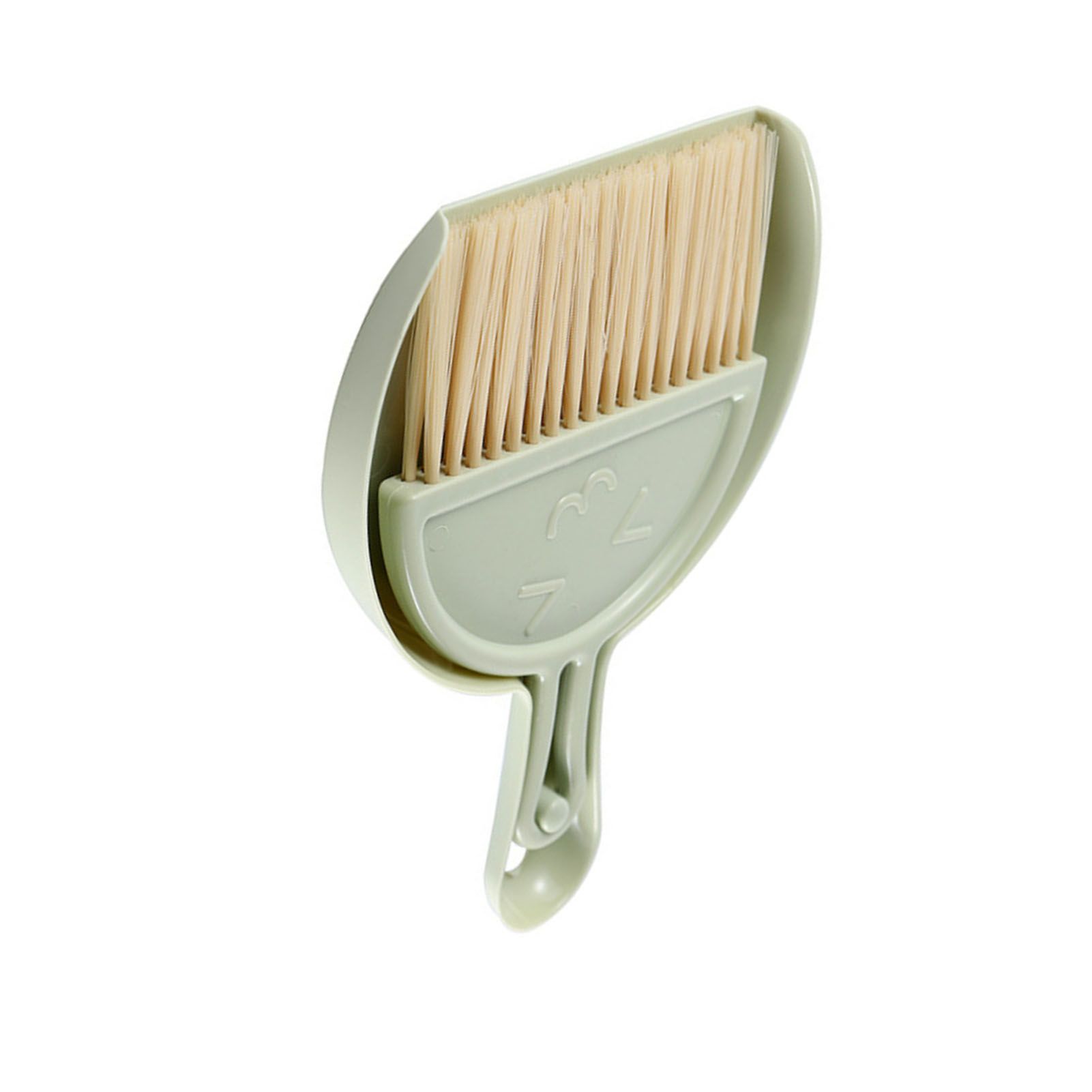 Mini Broom Dustpan Set Smile Face Plastic Handheld Efficient Cleaning Portable Tiny Brush Dustpan for Tabletop Office Green - Image 4