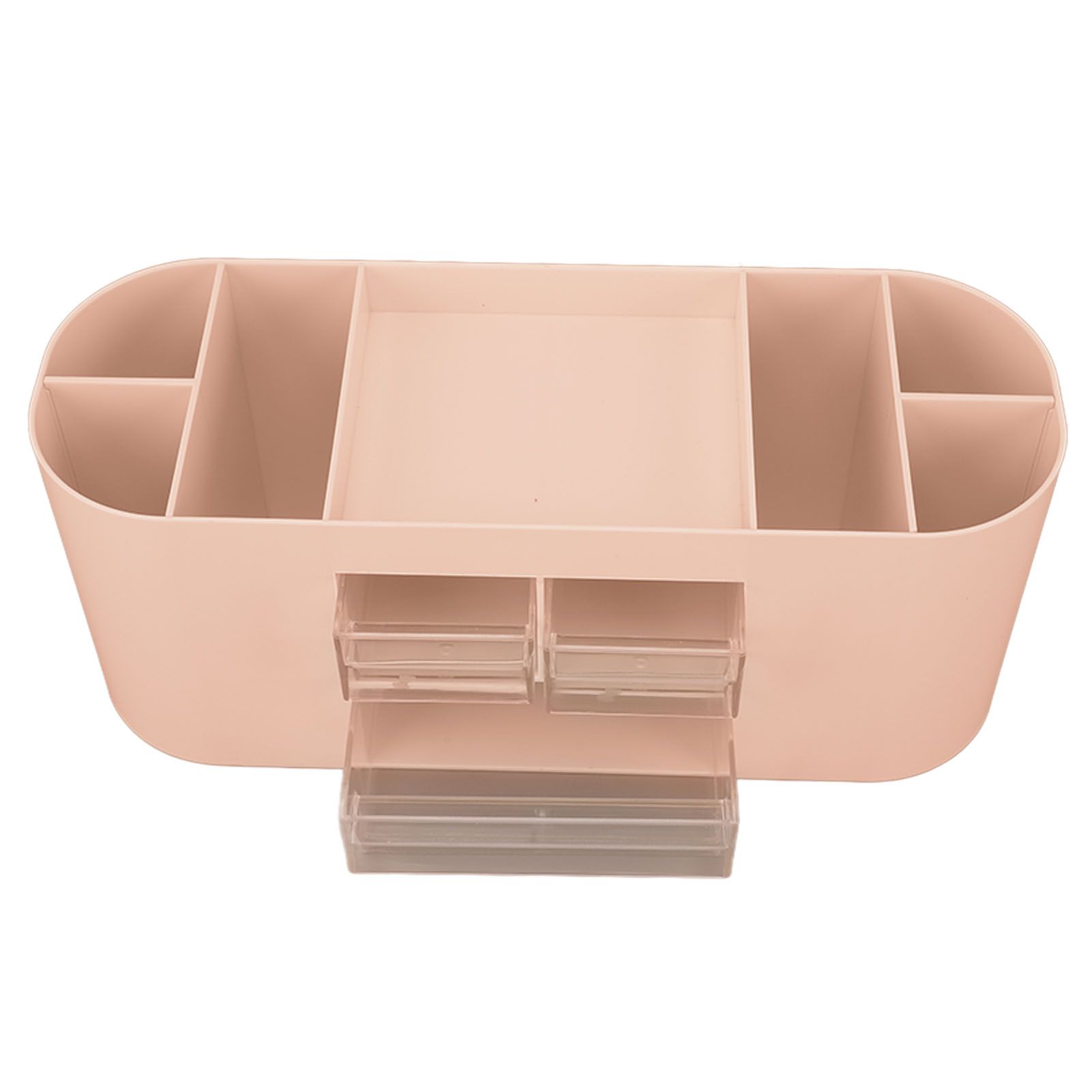 Pen Holder with Transparent Drawers Large Capacity Multiple Compartment Plastic Pencil Storage Organizer for Office Desk Pink - Image 7