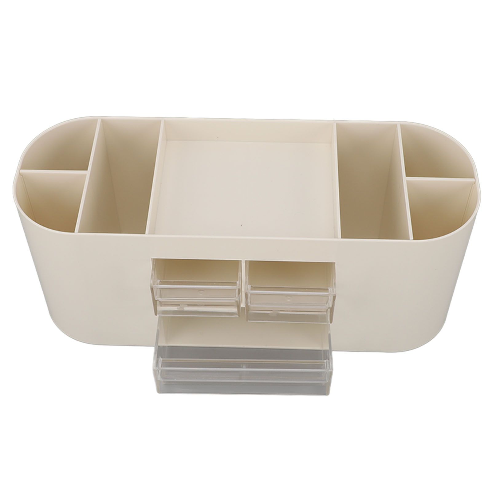 Pen Holder with Transparent Drawers Large Capacity Multiple Compartment Plastic Pencil Storage Organizer for Office Desk White - Image 8