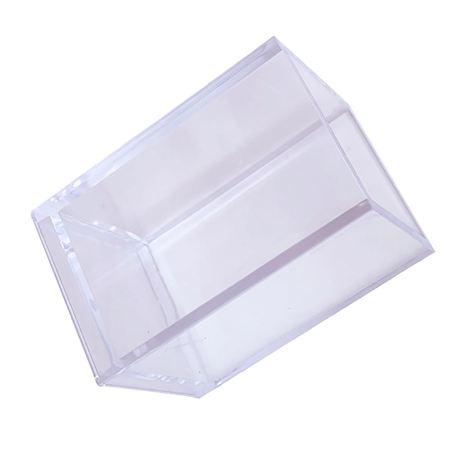 Acrylic Pencil Pen Holder Cup Transparent Clear Makeup Brush Storage Box Desktop Stationery Organizer for Office School Home - Image 2