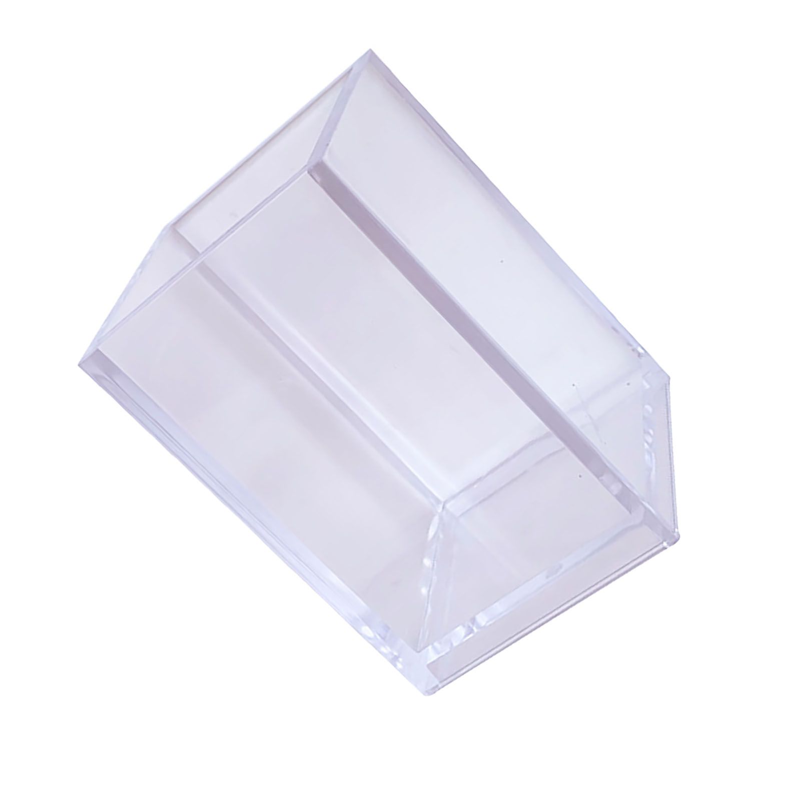 Acrylic Pencil Pen Holder Cup Transparent Clear Makeup Brush Storage Box Desktop Stationery Organizer for Office School Home - Image 3