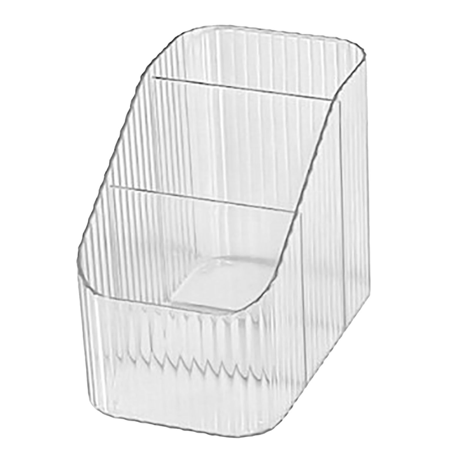 Pen Holder with 3 Compartments PP Transparent Makeup Brush Holder Desktop Stationery Organizer for Bedroom Dorm School Office - Image 2