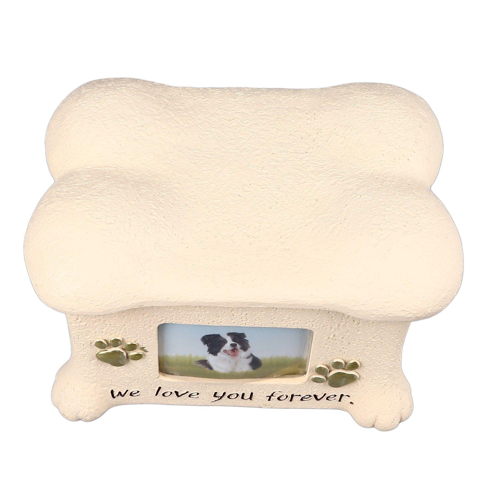 Pet Memorial Urns for Dog Ashes Pet Urns Box Dog Ashes Keepsake Box Dog Urn With 2 Paws Photo Display Bone Shaped Lid - Image 5