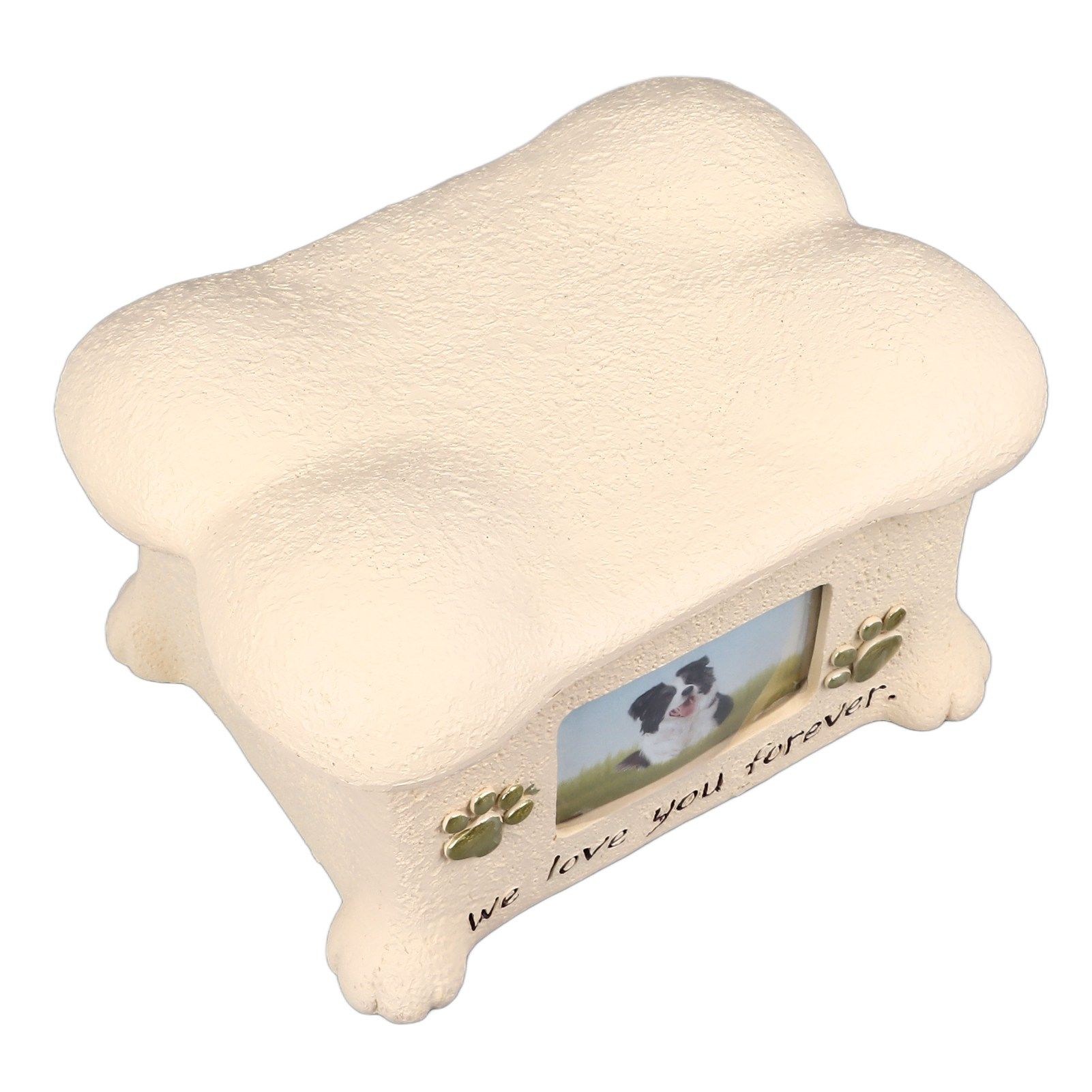 Pet Memorial Urns for Dog Ashes Pet Urns Box Dog Ashes Keepsake Box Dog Urn With 2 Paws Photo Display Bone Shaped Lid - Image 6