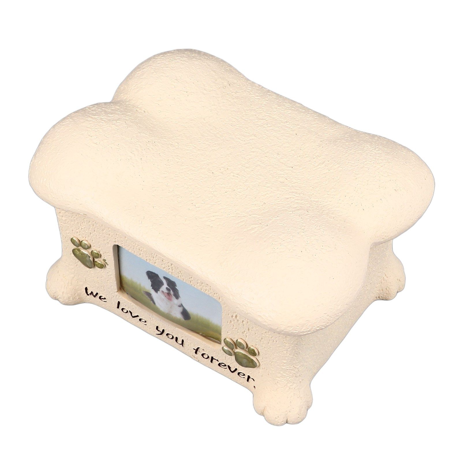 Pet Memorial Urns for Dog Ashes Pet Urns Box Dog Ashes Keepsake Box Dog Urn With 2 Paws Photo Display Bone Shaped Lid - Image 7