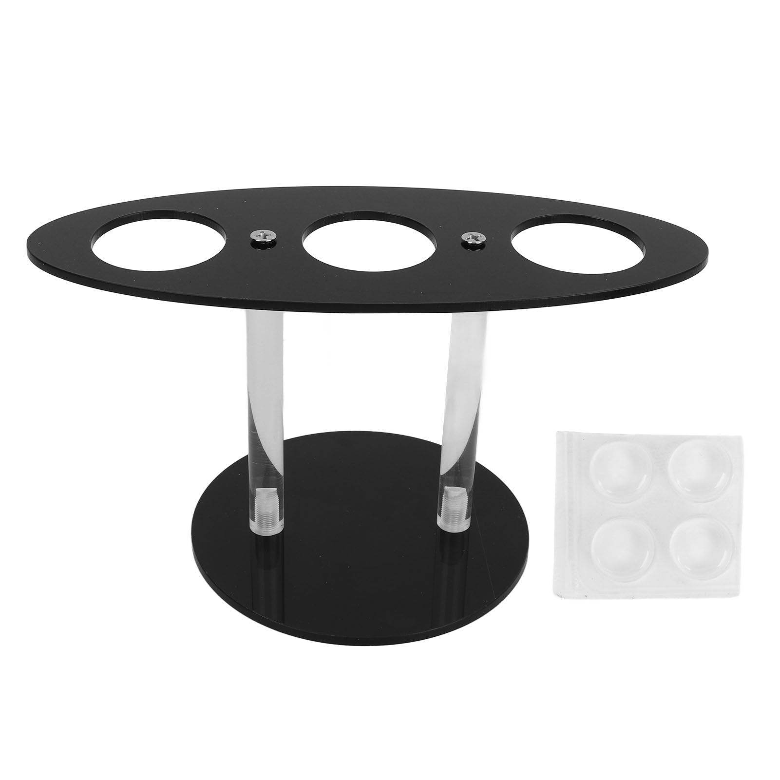 Ice Cream Cone Holder Stand Acrylic 3 Holes Hand Roll Sushi Display Stand for Party Wedding Christmas Thanksgiving - Image 1