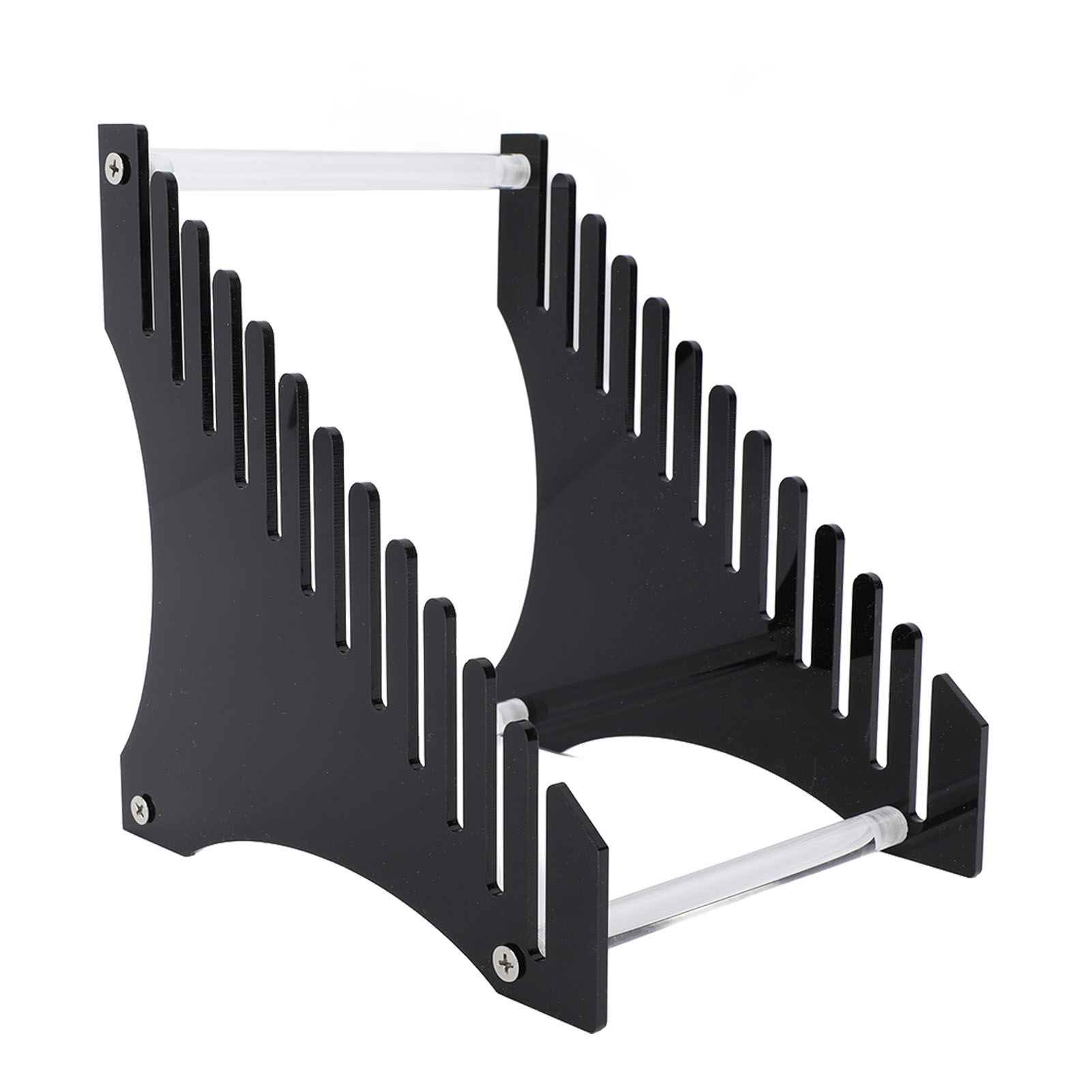 Record Storage Holder 12 Slots Acrylic Vinyl Record Organizer Easy Assembly Access Record Stand for Music Collection Album Black - Image 7