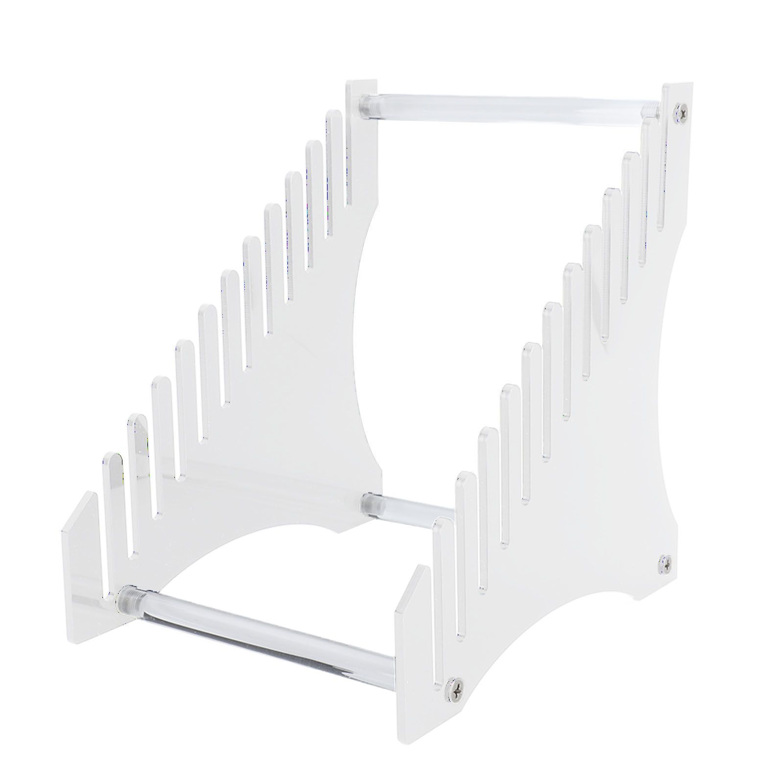 Record Storage Holder 12 Slots Acrylic Vinyl Record Organizer Easy Assembly Access Record Stand for Music Collection Album Transparent - Image 1