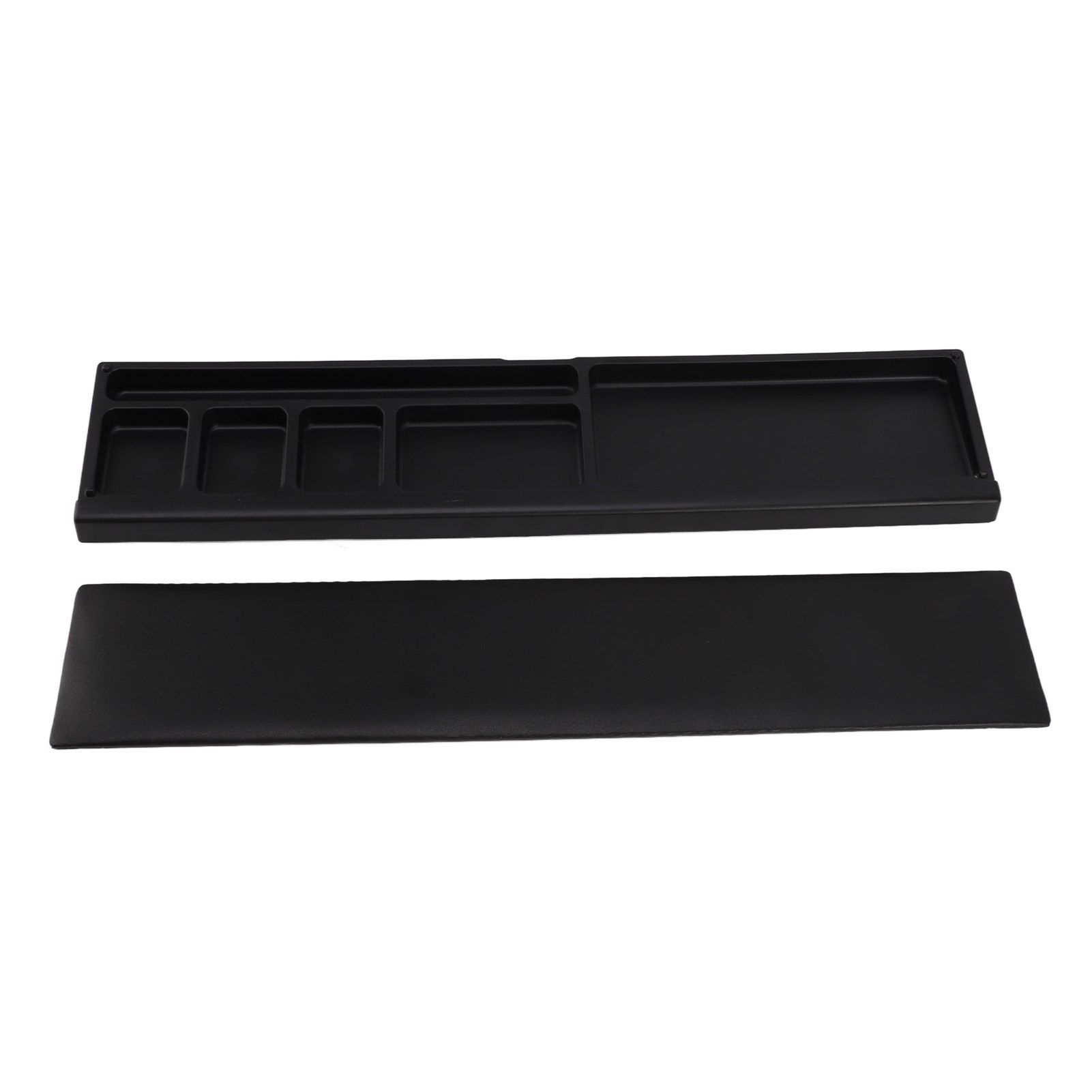 Keyboard Wrist Rest Pad Ergonomic Soft Prevent Slip Keyboard Wrist Support with Partition Storage Case for Office Black - Image 1