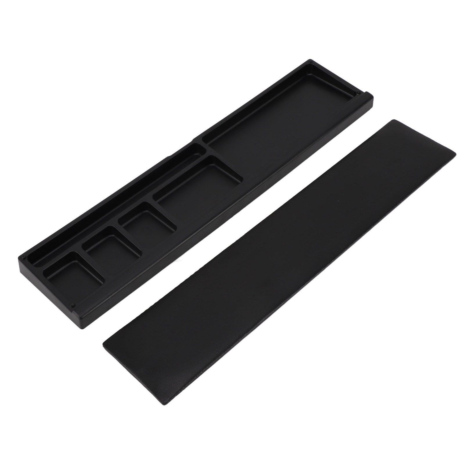 Keyboard Wrist Rest Pad Ergonomic Soft Prevent Slip Keyboard Wrist Support with Partition Storage Case for Office Black - Image 3