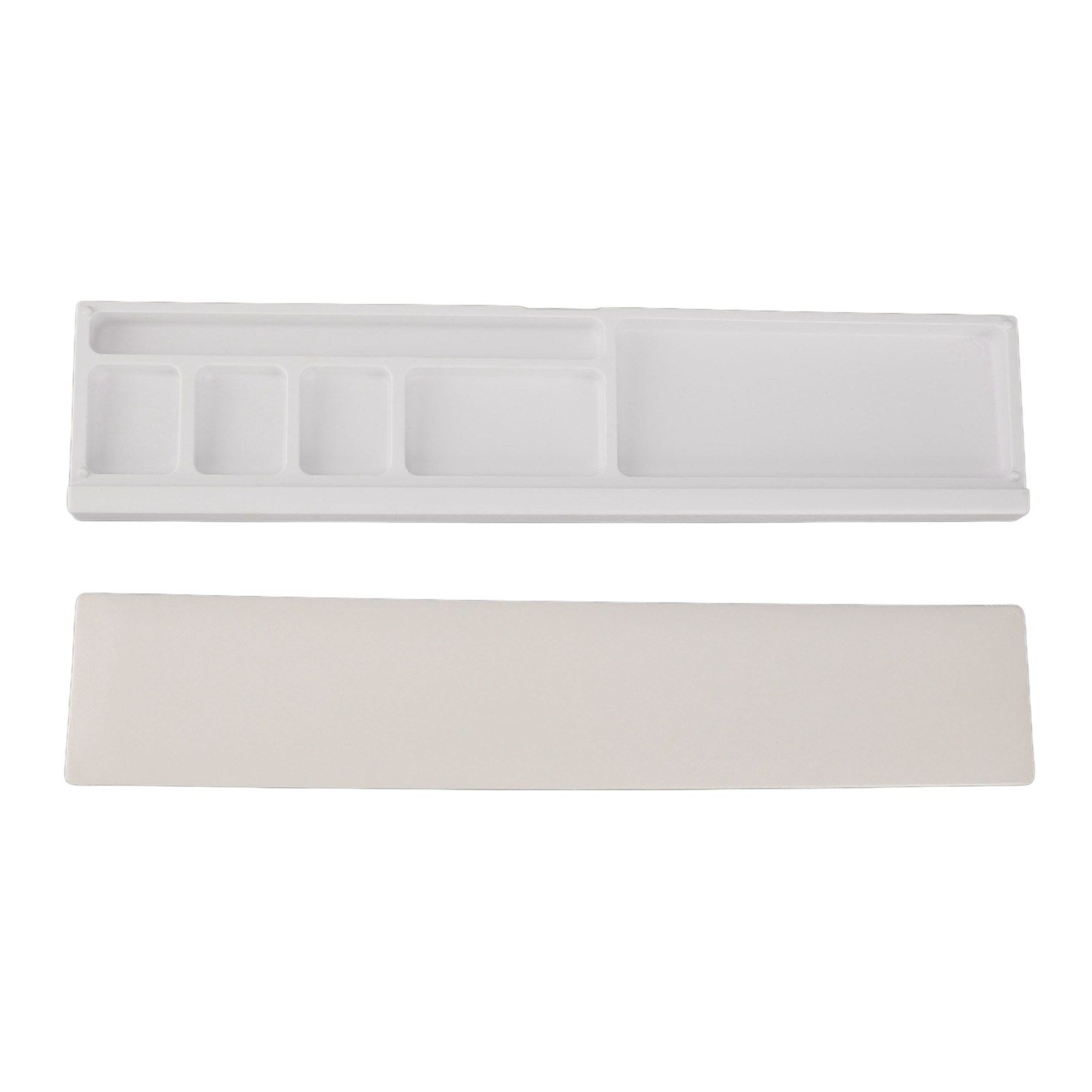Keyboard Wrist Rest Pad Ergonomic Soft Prevent Slip Keyboard Wrist Support with Partition Storage Case for Office White - Image 2