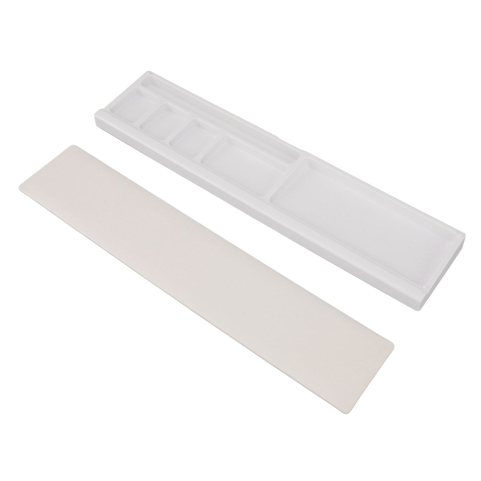 Keyboard Wrist Rest Pad Ergonomic Soft Prevent Slip Keyboard Wrist Support with Partition Storage Case for Office White - Image 3