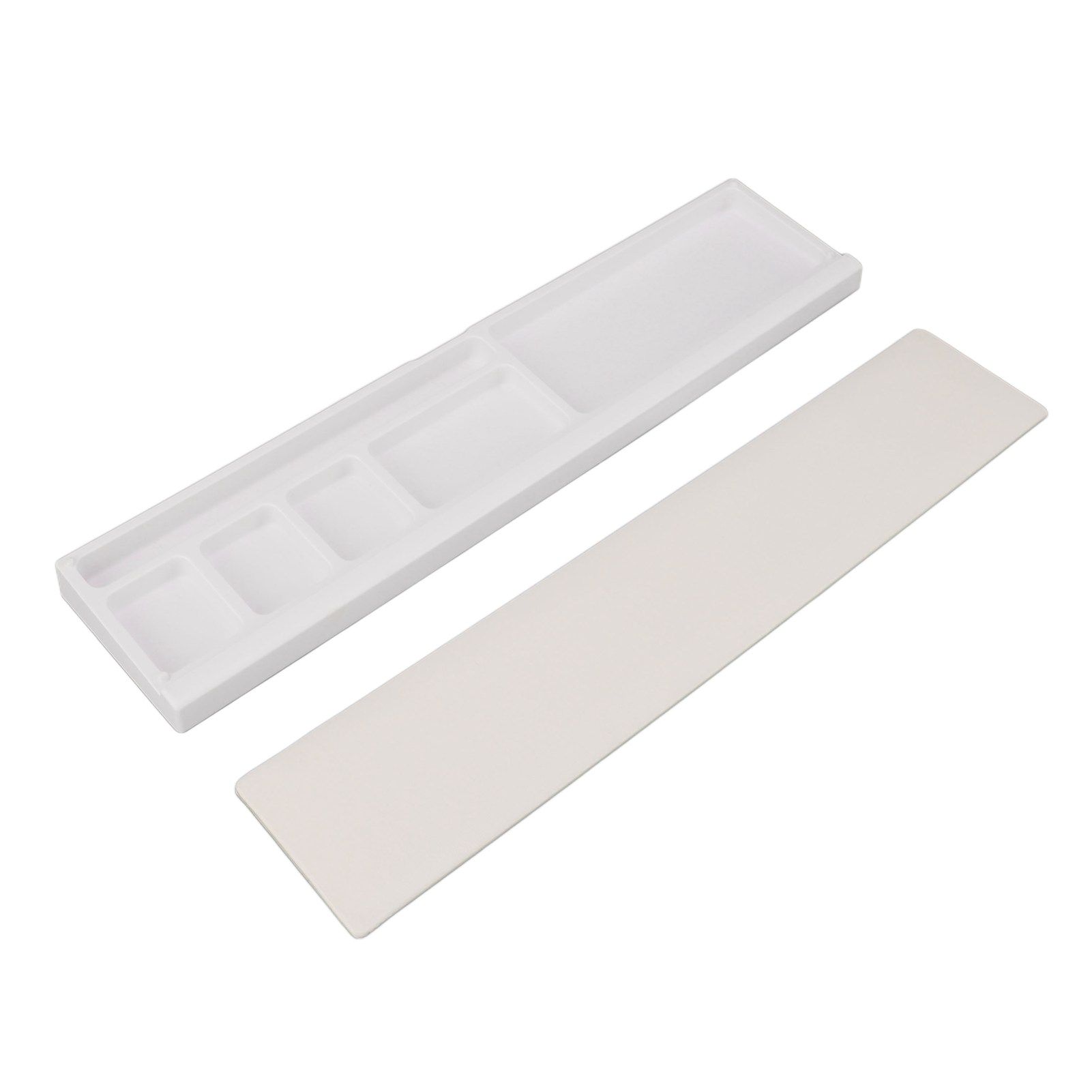 Keyboard Wrist Rest Pad Ergonomic Soft Prevent Slip Keyboard Wrist Support with Partition Storage Case for Office White - Image 4