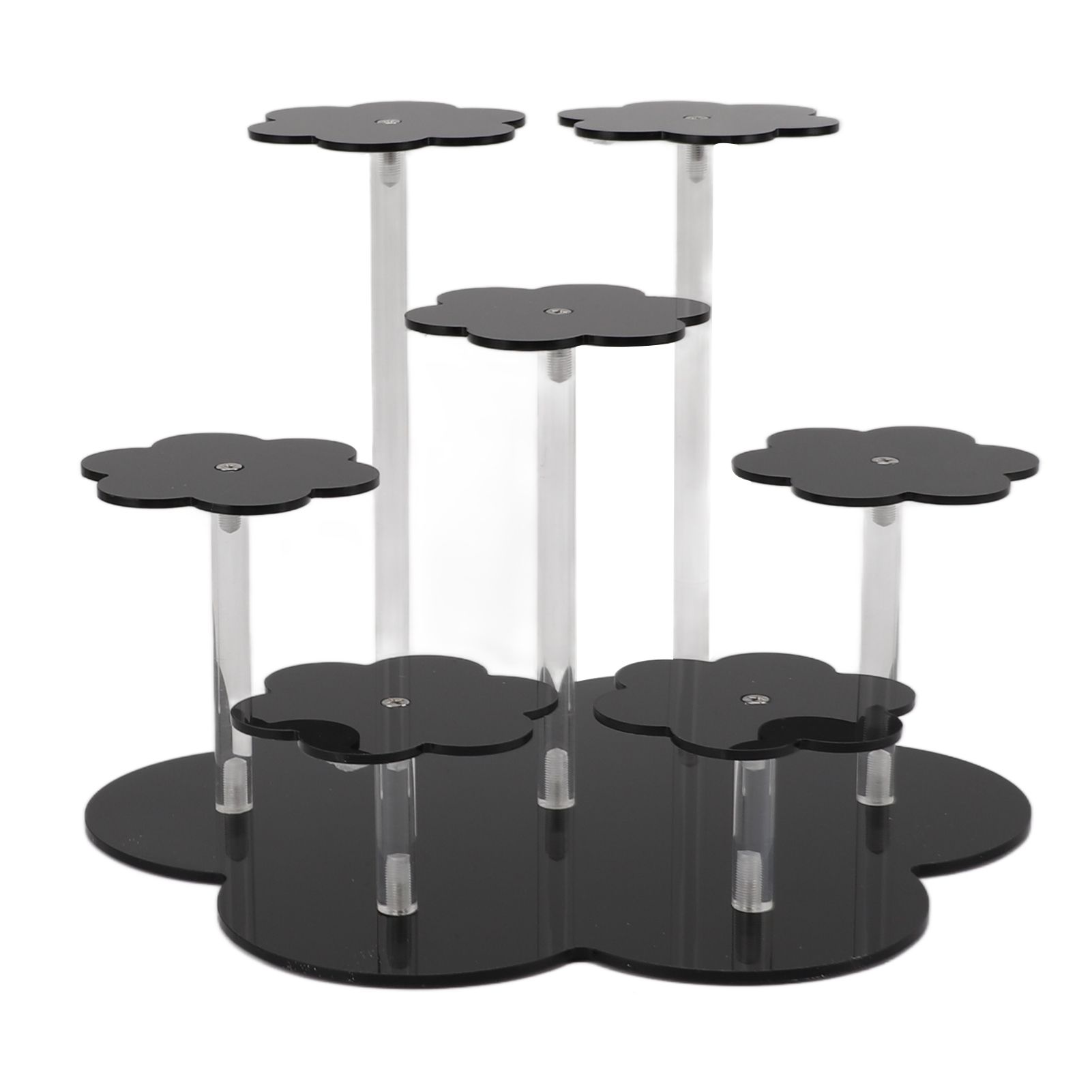 Acrylic Display Stand Figures Perfume Organizers Storage Risers Cupcake Dessert Conutertop Desktop Decoration Organizer Black - Image 1
