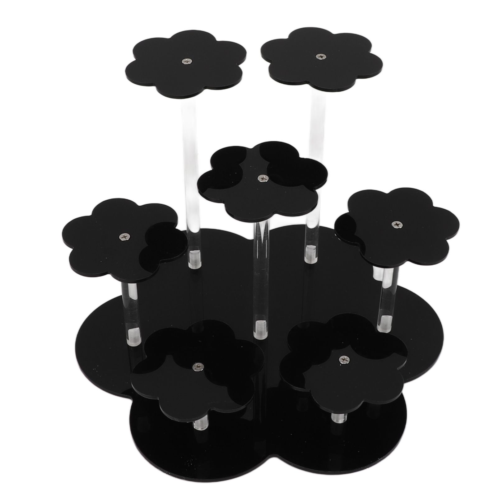 Acrylic Display Stand Figures Perfume Organizers Storage Risers Cupcake Dessert Conutertop Desktop Decoration Organizer Black - Image 2