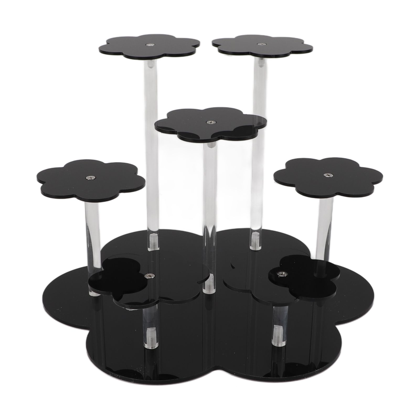 Acrylic Display Stand Figures Perfume Organizers Storage Risers Cupcake Dessert Conutertop Desktop Decoration Organizer Black - Image 3