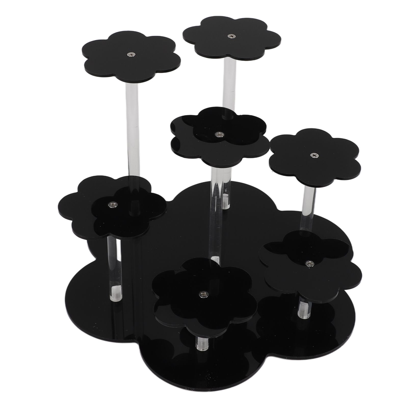 Acrylic Display Stand Figures Perfume Organizers Storage Risers Cupcake Dessert Conutertop Desktop Decoration Organizer Black - Image 4